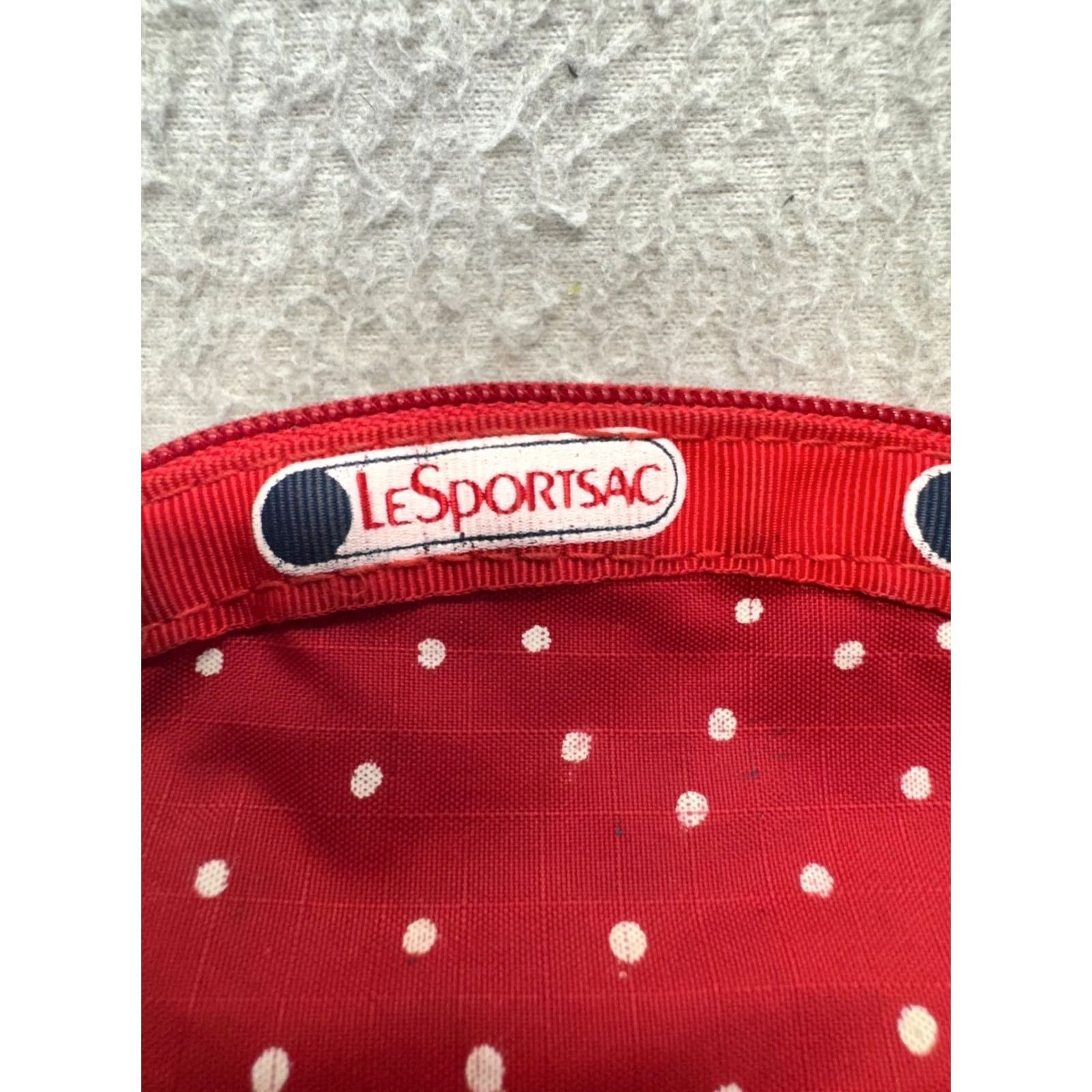 LeSportsac LeSportsac Red Polka Dot Cosmetic Bag Small Pouch Nylon USA-Made #77B Size ONE SIZE - 3 Thumbnail
