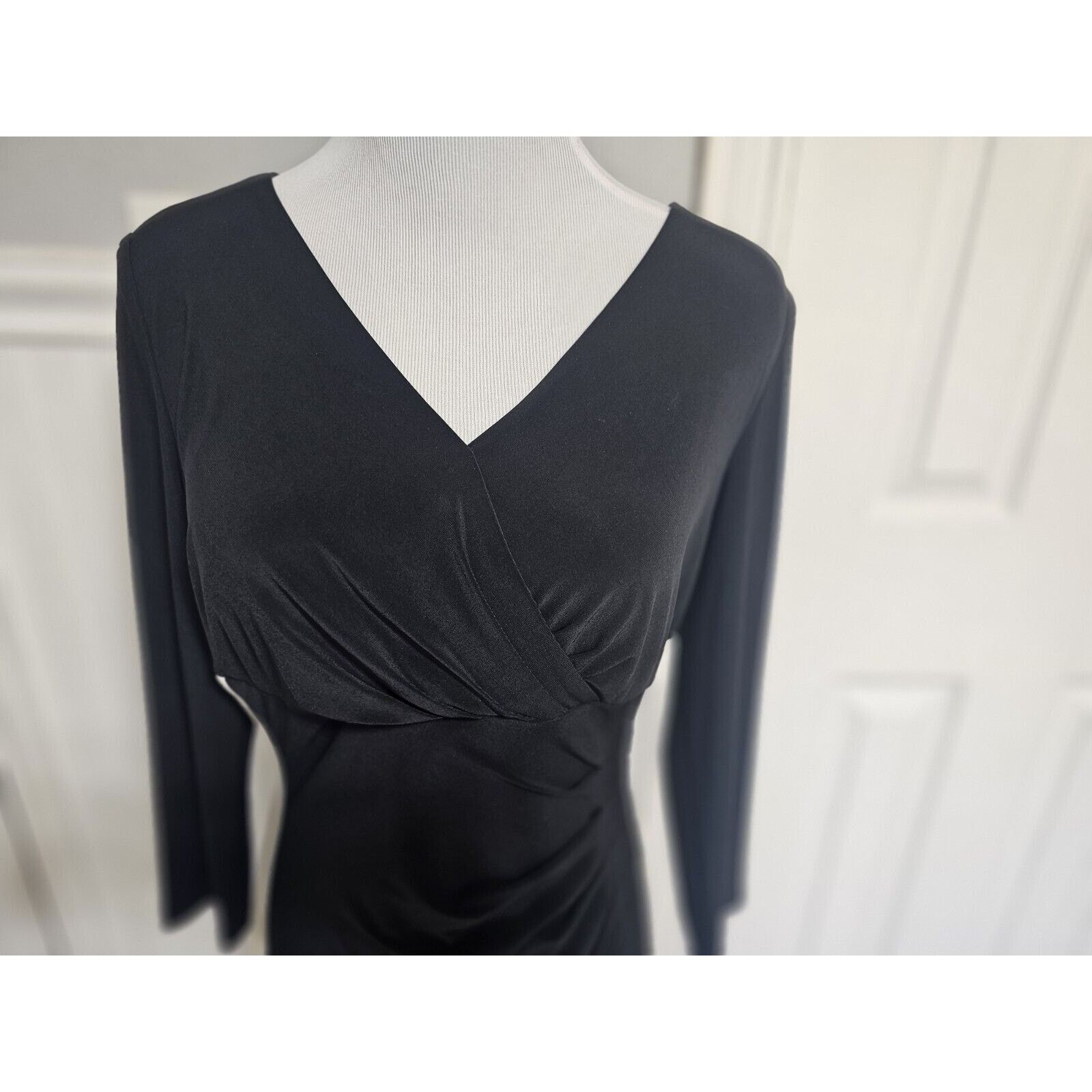Lauren Ralph Lauren Lauren Ralph Lauren Black/ Cream Bodycon Dress Size 8 Size M / US 6-8 / IT 42-44 - 2 Thumbnail