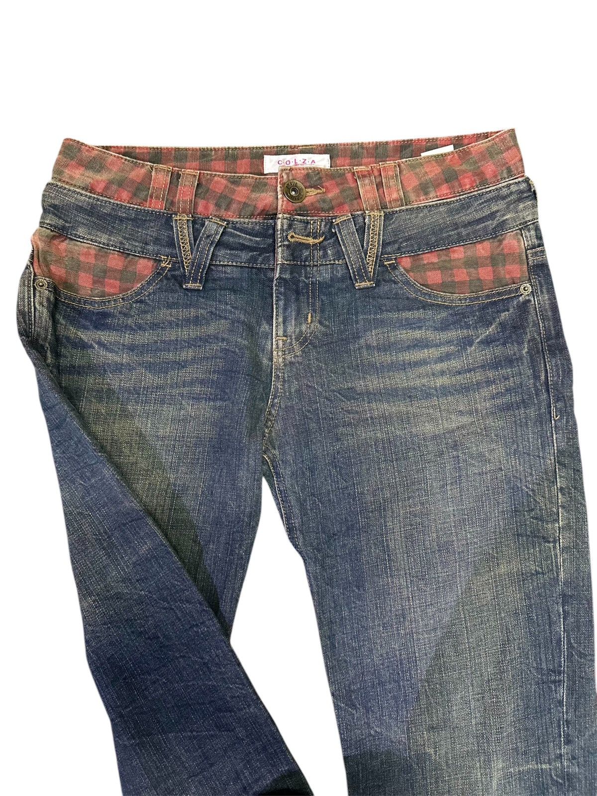 Japanese Brand 💥Double Waist 💥 Denim Brave World Mudwash Crazy Design 💥 Size US 30 / EU 46 - 4 Thumbnail