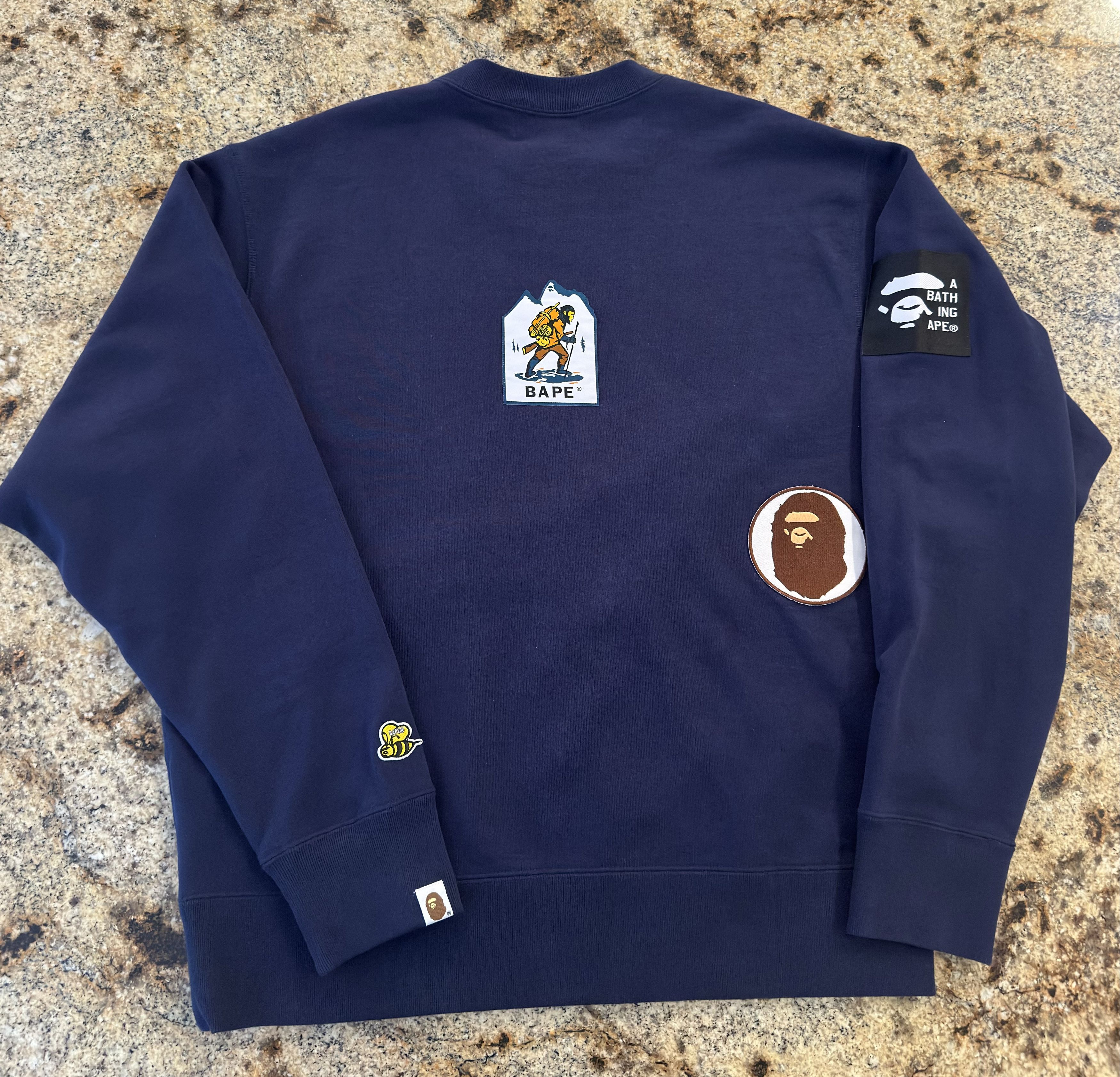 Bape Multi Label Relaxed Fit Crewneck Size US M / EU 48-50 / 2 - 2 Thumbnail