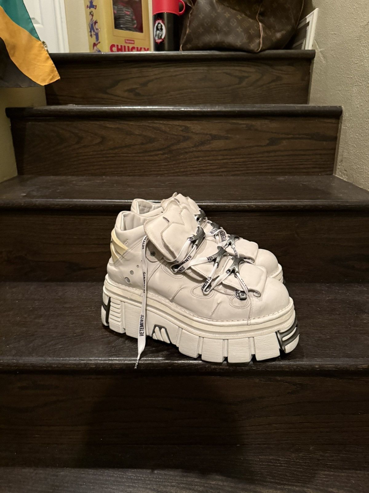 New Rock × Vetements VETEMENTS New Rock White Platform Sneakers Size US 12 / EU 45 - 1 Thumbnail
