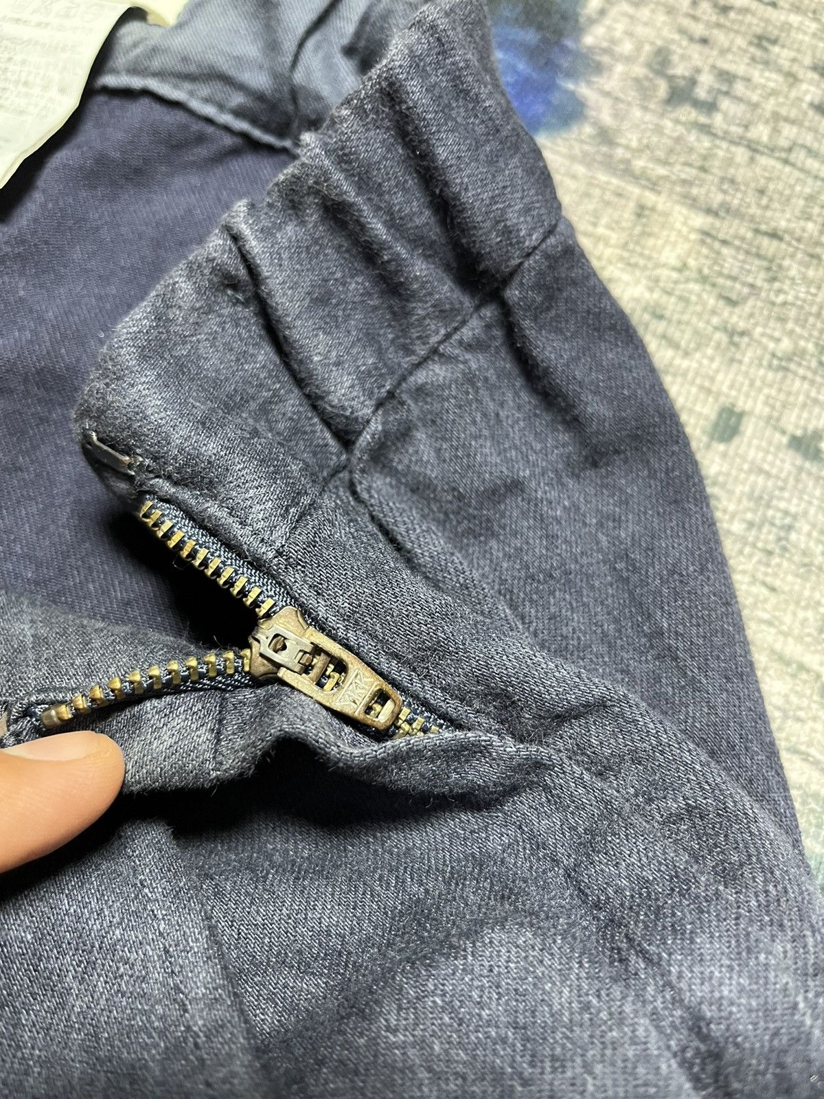 Designer × Issey Miyake × Japanese Brand ⚡️STEALS⚡️Plantation issey Miyake Stripe Side zip Khakis Pants Size US 33 - 9 Thumbnail