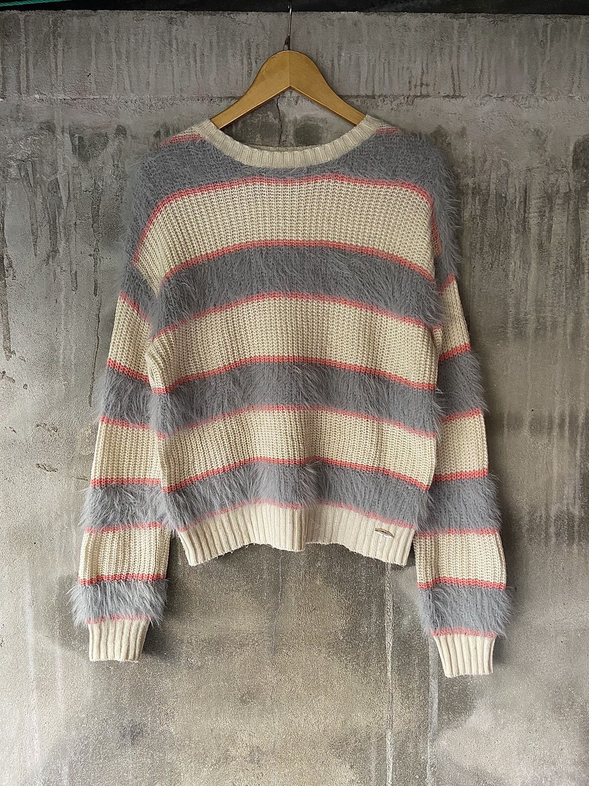 image of Hysteric Glamour x If Six Was Nine Japanese Fuzy Mohair Repipi Armario Knit in Grey (Size Medium)
