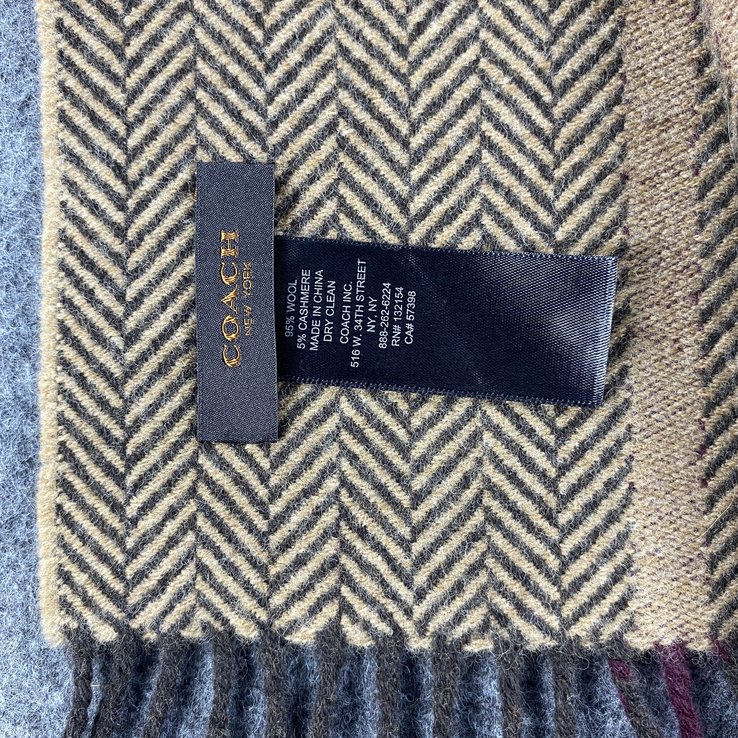 Coach GF10666 Coach Scarf Neck Wear Muffler Nova Check Size ONE SIZE - 3 Thumbnail