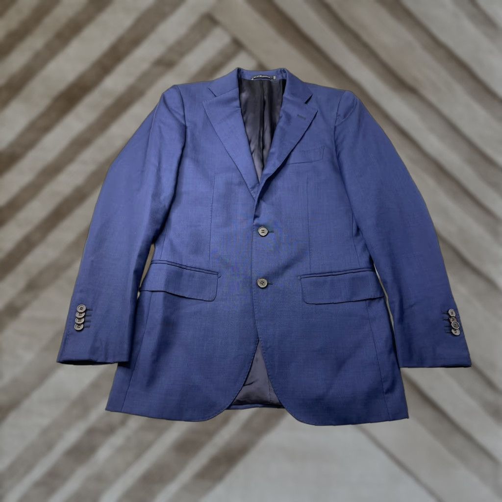 Suitsupply Suitsupply Blazer Wool Blue 2 Button Single-Breasted Slim Long Notch Lapel 38L Mens City Classic Italian Size 38R - 1 Thumbnail