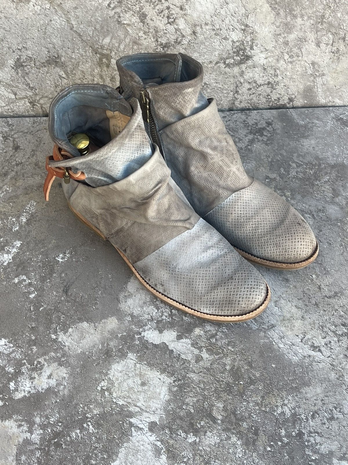 A.S.98 Airstep zipper boho biker distressed boot Size US 8 / EU 41 - 1 Thumbnail