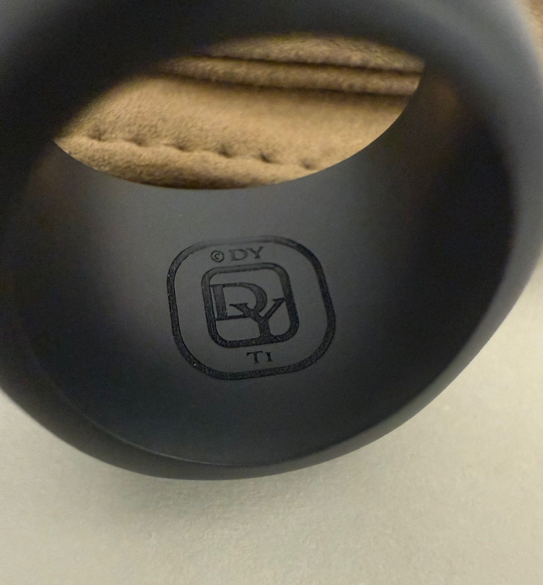 David Yurman David Yurman Black Titanium Men's Lapis Signet Ring Size ONE SIZE - 4 Thumbnail