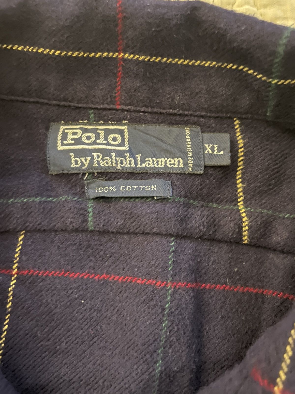 Polo Ralph Lauren × Vintage Windowpane Flannel Sport Shirt Size US XL / EU 56 / 4 - 4 Thumbnail