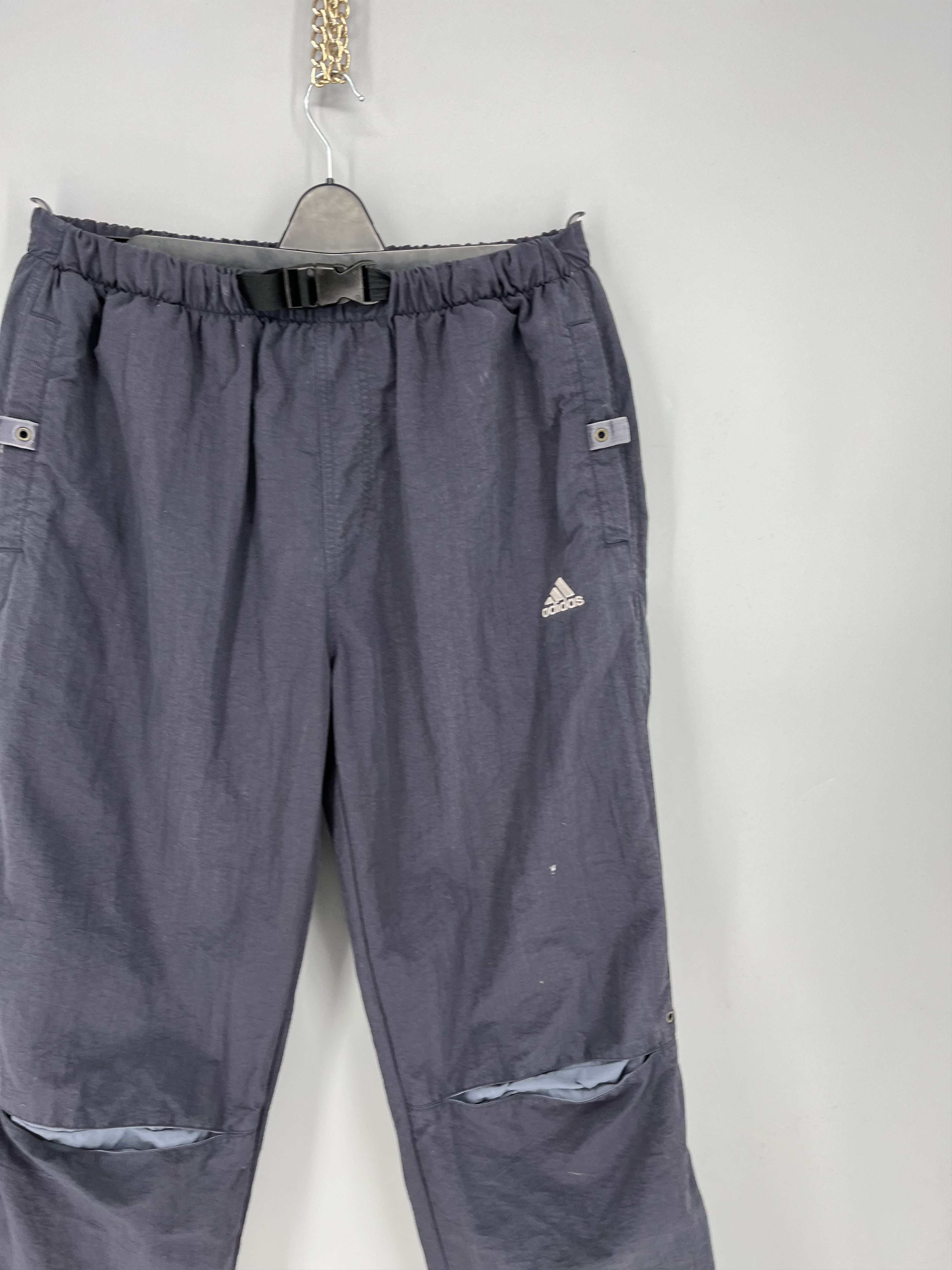 Adidas Vintage 90s Adidas Nylon Track Pants / Drill Pants Baggy Fit Size US 32 / EU 48 - 4 Thumbnail