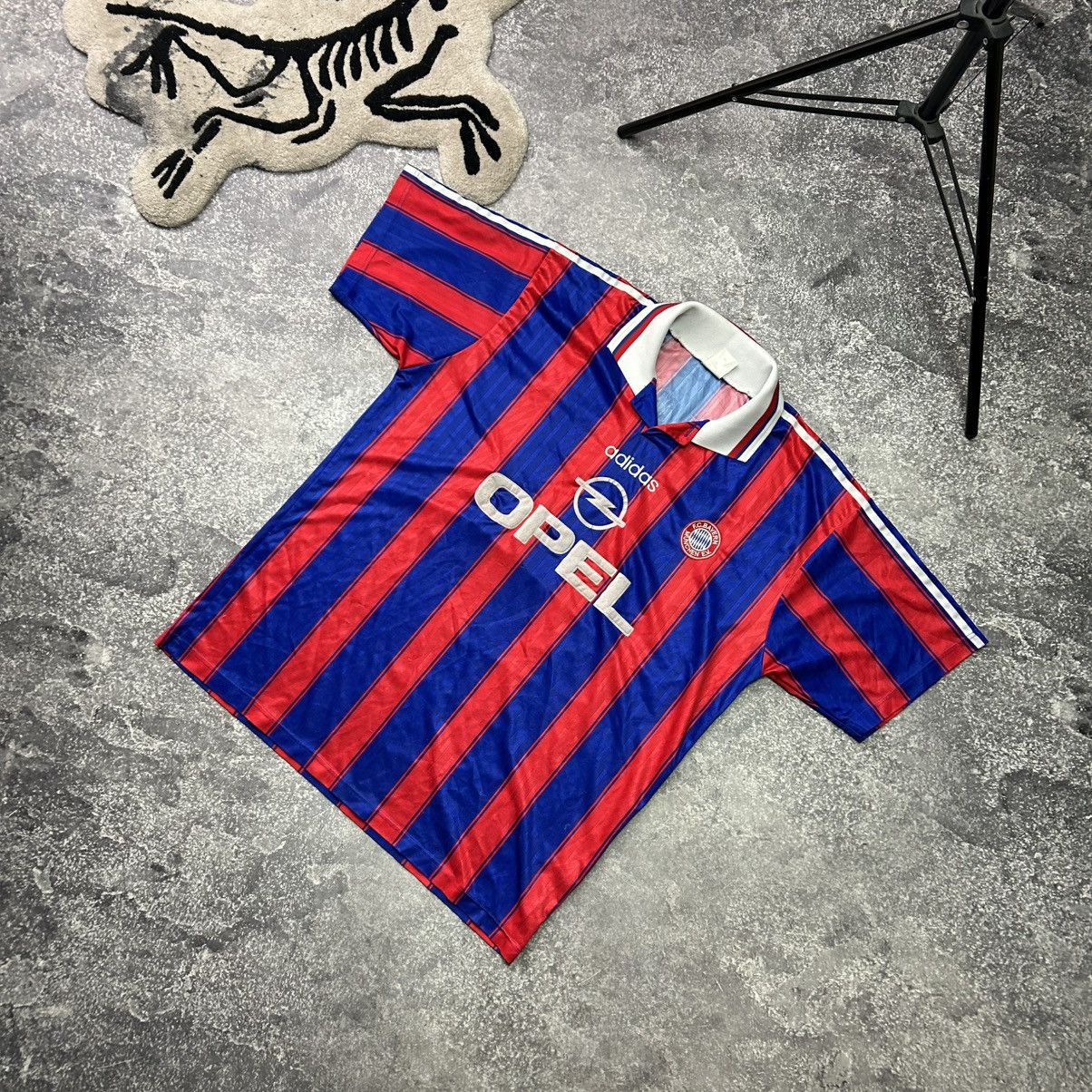 Adidas Vintage Adidas Bayern Munchen 1995 opel kreuzer player jerse Size US XL / EU 56 / 4 - 1 Thumbnail