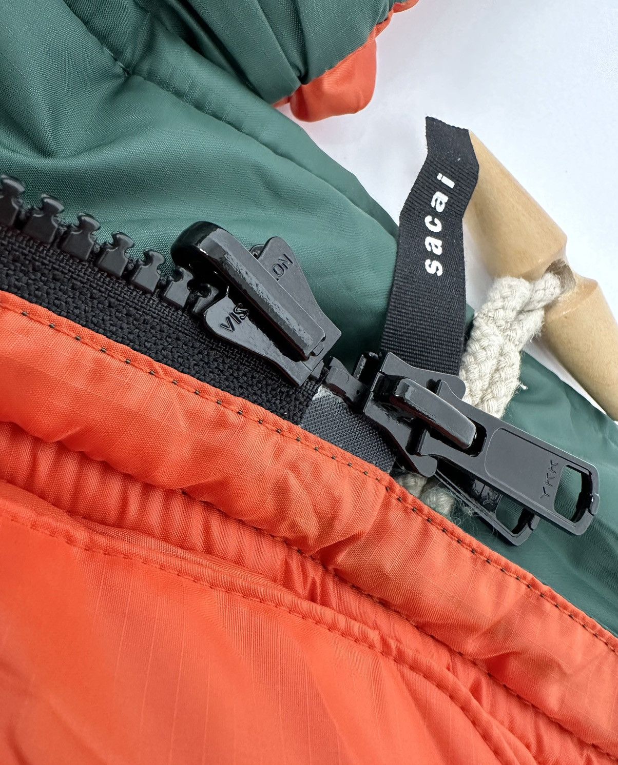Sacai Sacai F/W21 Mixed Media Padded Coat Montgomery Colour Block Size US M / EU 48-50 / 2 - 17 Thumbnail