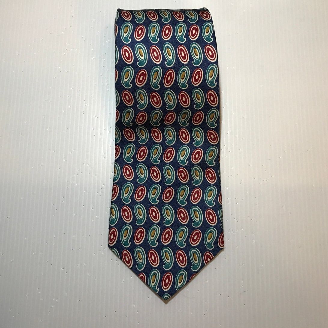 Other Rooster Colorful Geometric Short Wide Mens Necktie Size ONE SIZE - 1 Thumbnail