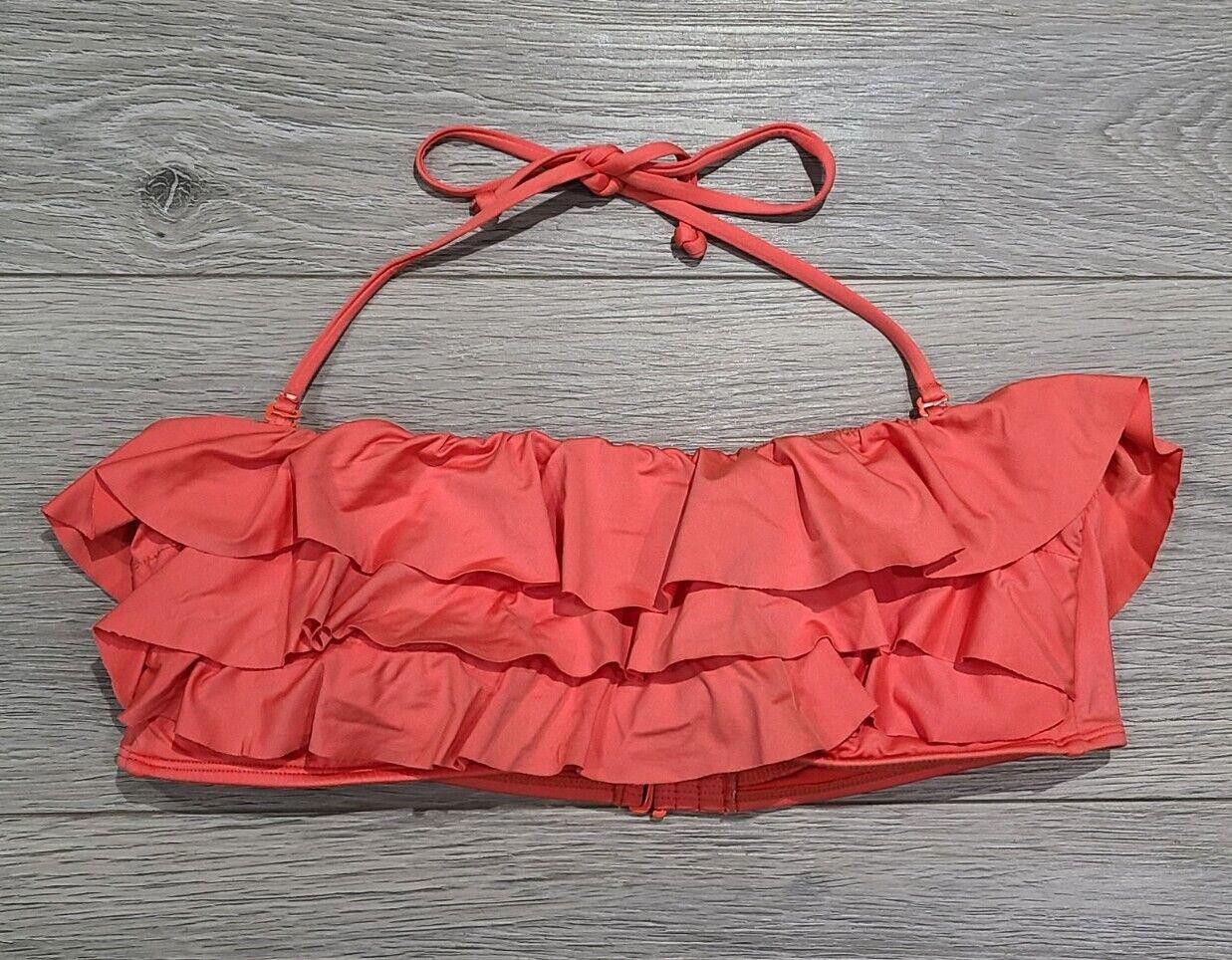 Old Navy Old Navy Coral Swimsuit Top Extra Large Bandeu Layered Size ONE SIZE - 1 Thumbnail