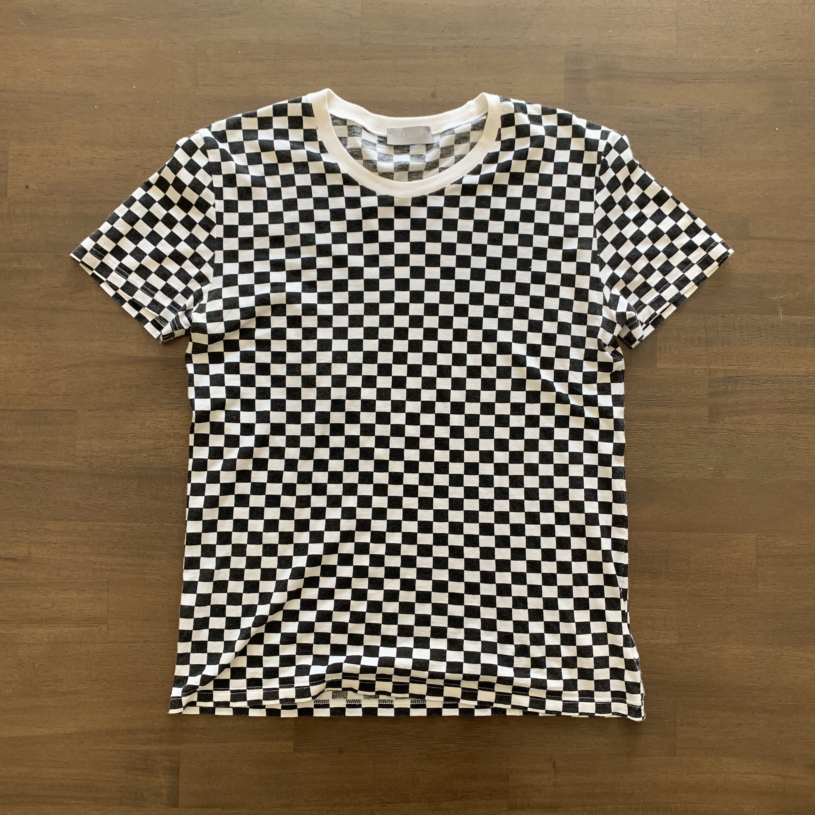 Dior × Hedi Slimane Dior Homme SS06 Black and White Checkered T
