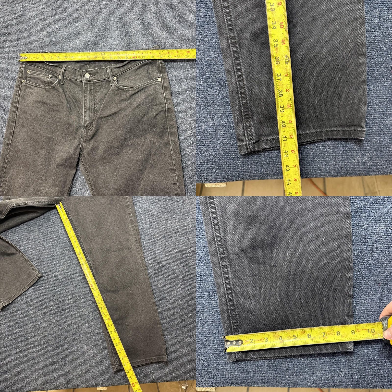 Levi's Levis 514 Jeans Mens 38x30 Charcoal Gray Denim Slim Straight Stretch Casual Size US 38 / EU 54 - 8 Thumbnail