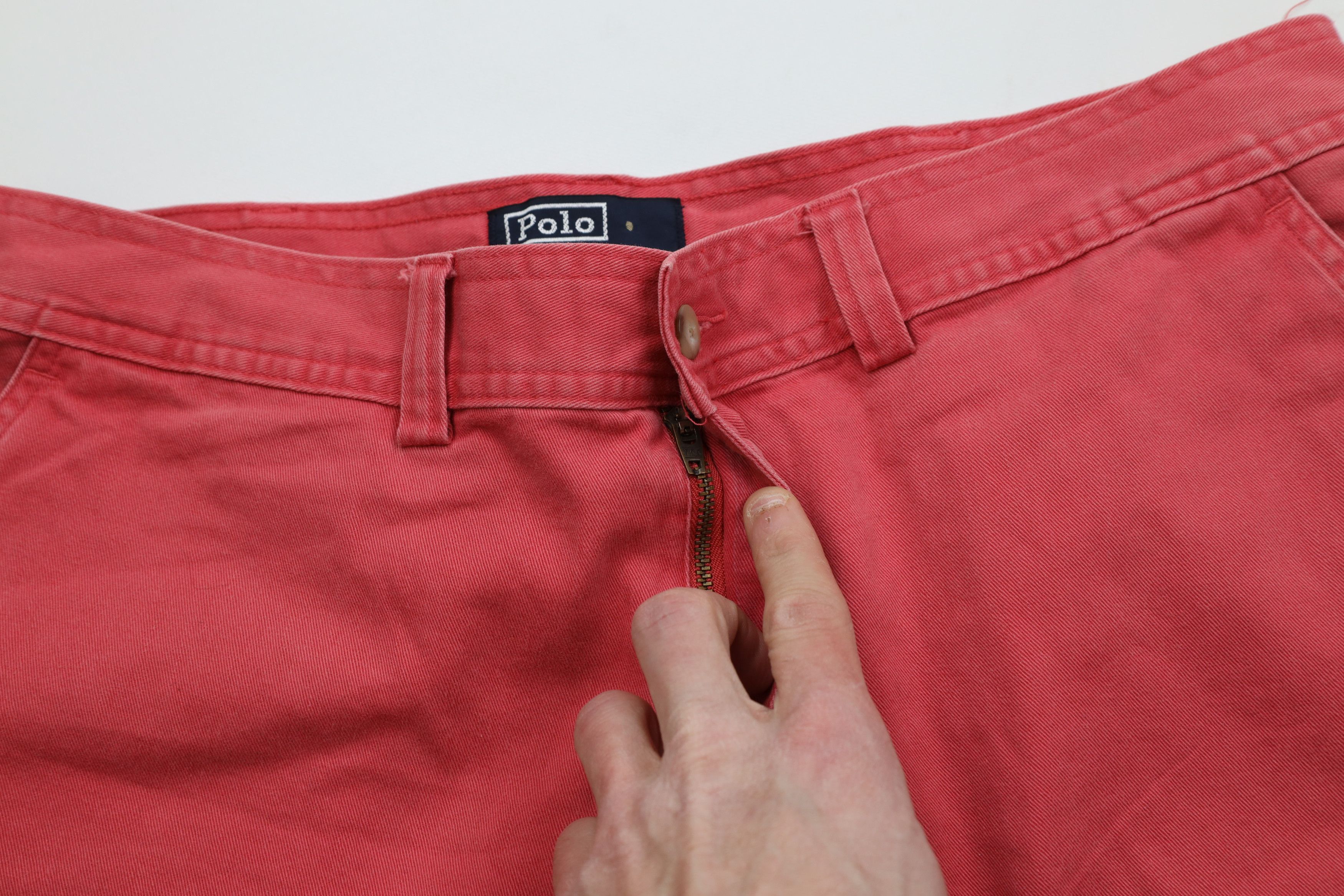 Ralph Lauren Vintage 90s Ralph Lauren Cargo Shorts Red Cotton Chinos Size US 34 / EU 50 - 6 Thumbnail