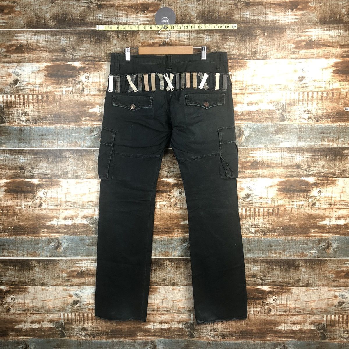 Japanese Brand DL Dominate seditonaries Black Cargo Multipocket Pants #C286 Size US 33 - 12 Thumbnail