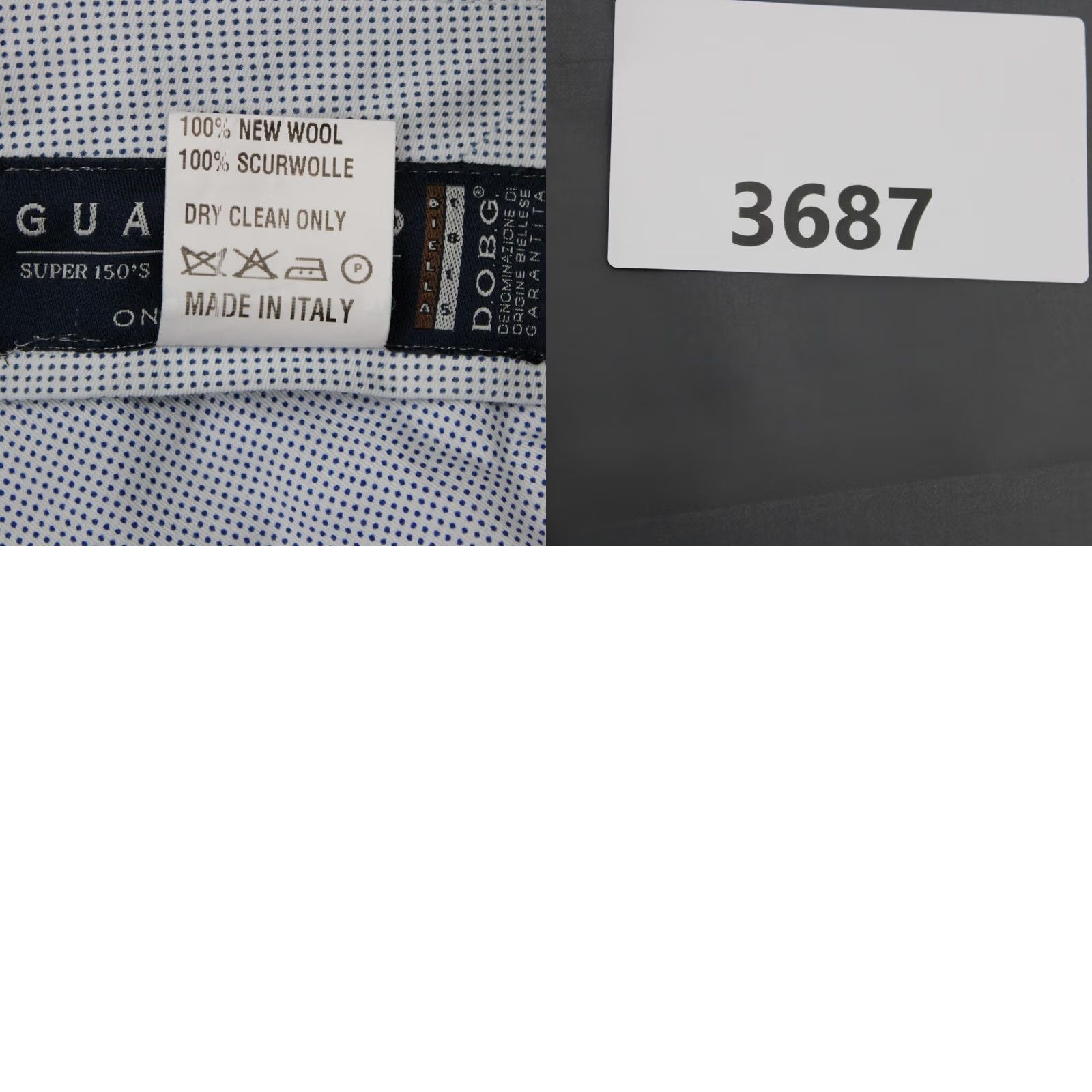 Vintage Guabello Pants Men 42 Gray Flat Front Wool 30" Inseam Dress Pants - Relaxed Fit, Solid, 100% Wool, Zip Closure, Machine Washable, Brand Guabello Size US 42 / EU 58 - 9 Thumbnail
