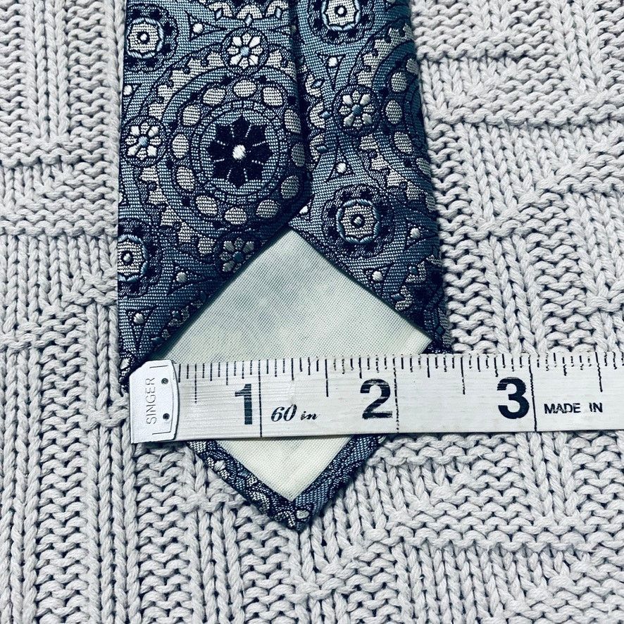 Vintage Vintage Ohrbach's silver paisley silk slim tie Size ONE SIZE - 5 Thumbnail