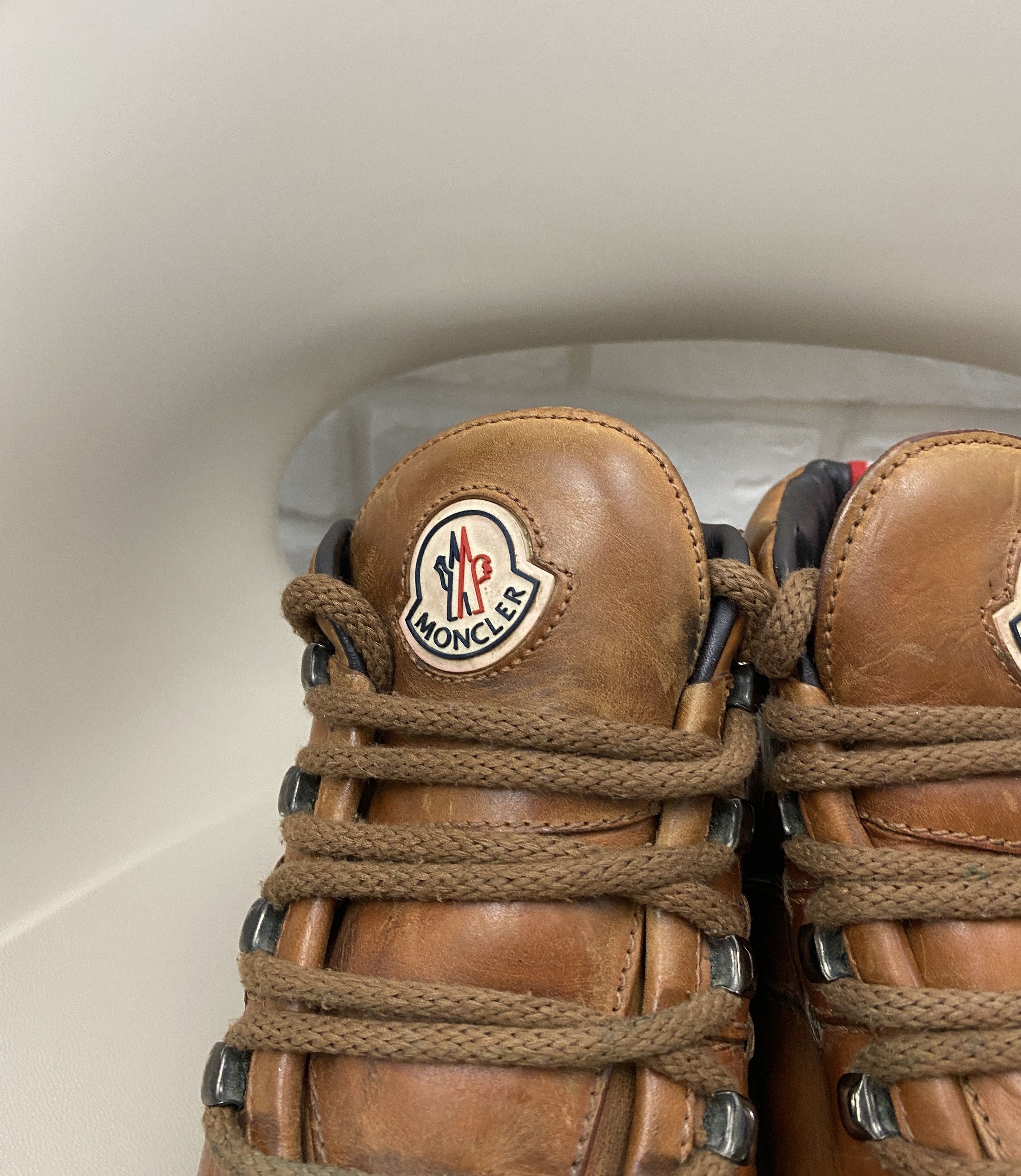 Moncler Moncler Full-Grain Leather Boots Brown Size 40 US 7 Size US 7 / EU 40 - 7 Thumbnail