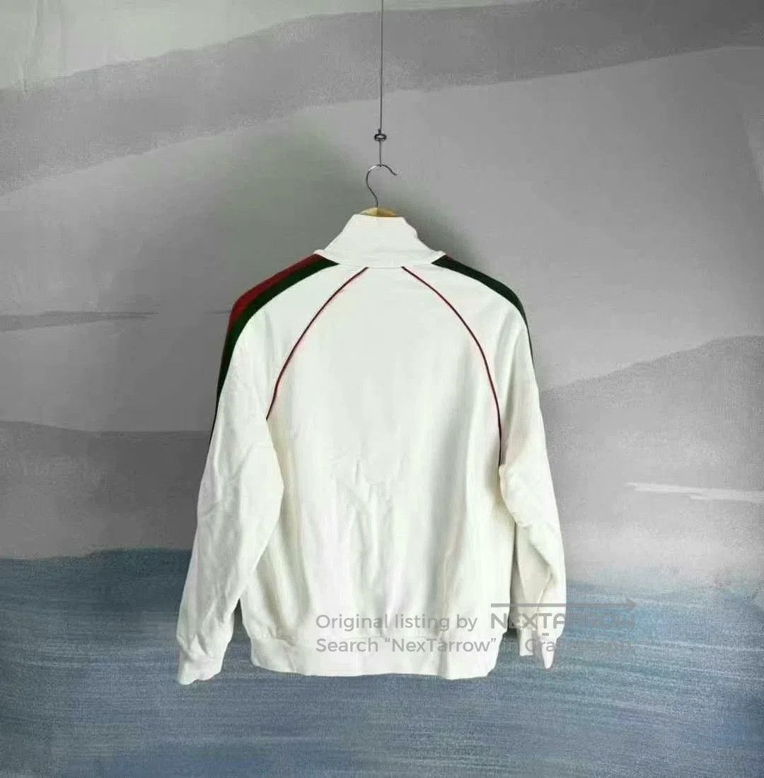 Gucci Gucci White Zip Jacket with Green Red Stripes. Size US XS / EU 42 / 0 - 3 Thumbnail