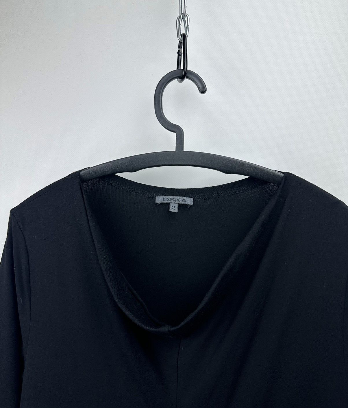 OSKA OSKA Long Black Dress Size 2 Viscose Elastane Pockets Size L / US 10 / IT 46 - 2 Thumbnail