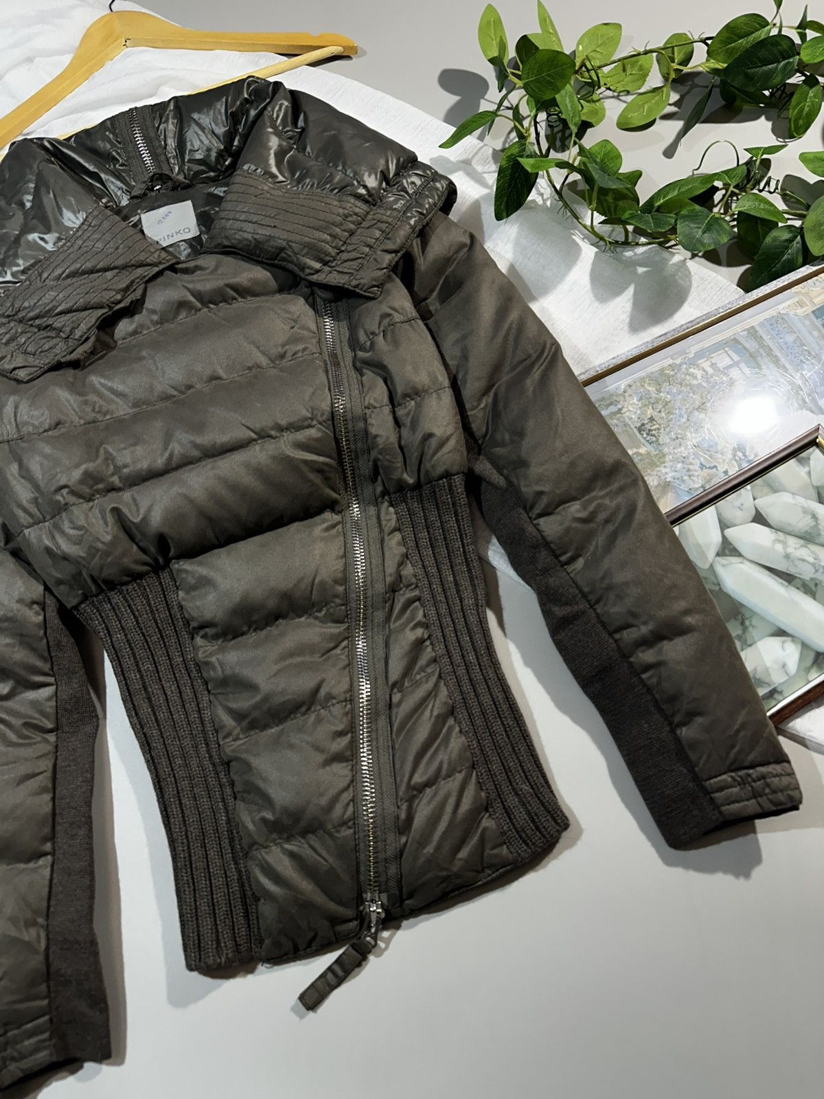 Pinko RARE PINKO Archive Asymmetric Corset Puffer Jacket AVANTGARD Size XS / US 0-2 / IT 36-38 - 4 Thumbnail