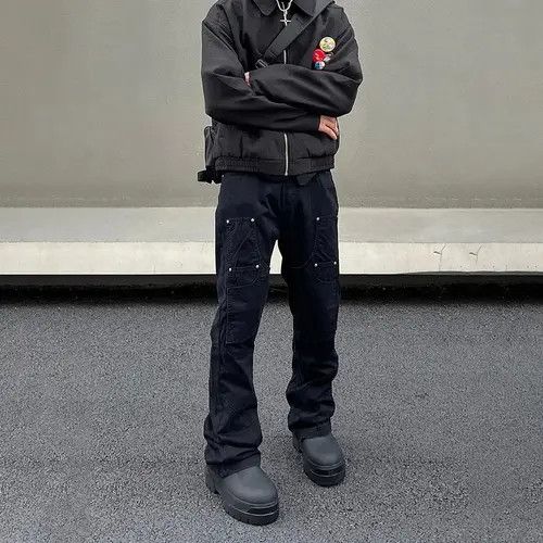 VIBE Black Slim Straight Cargo Pants Size US 28 / EU 44 - 1 Thumbnail