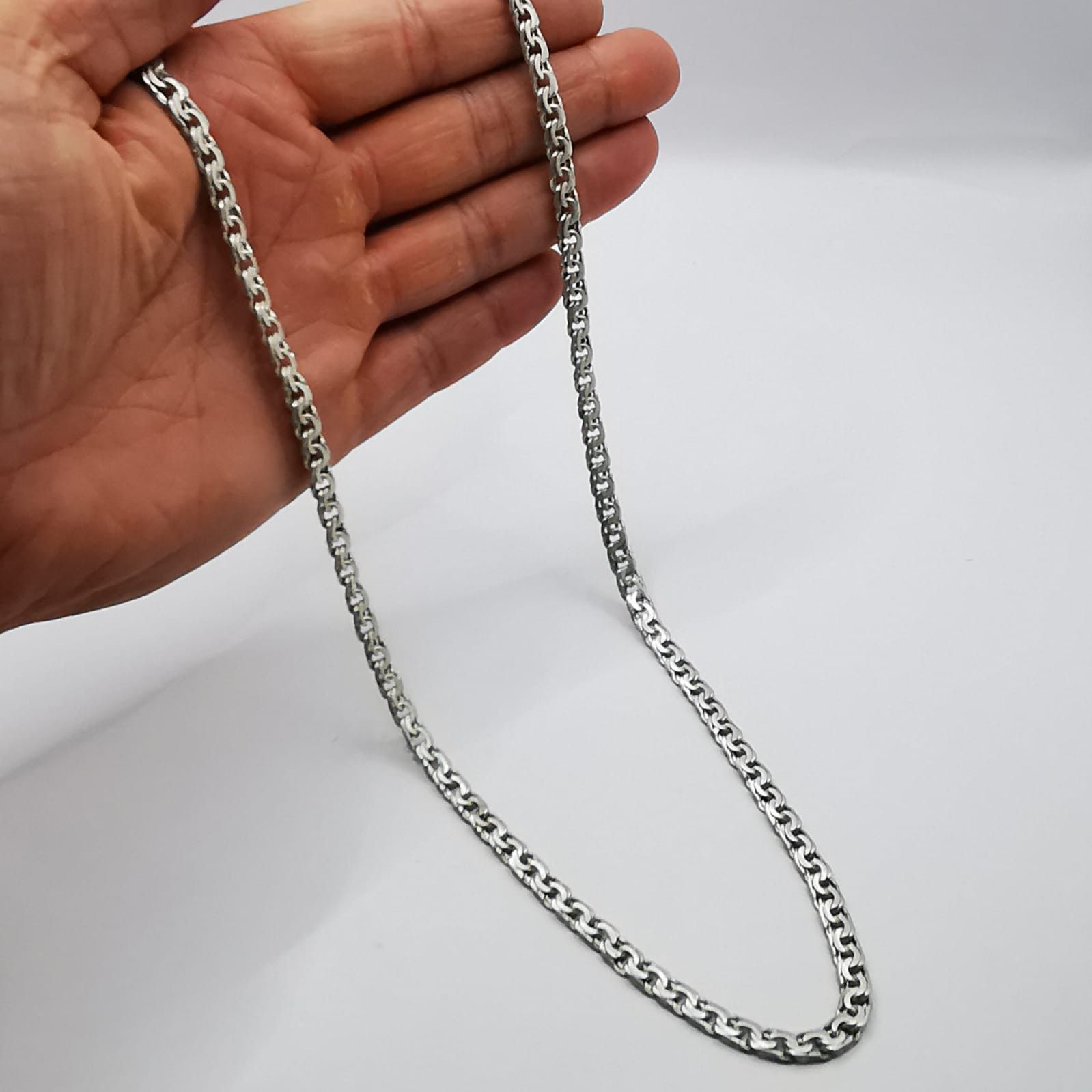 Sterling Silver Vintage Unusual Chain, 925 Sterling Silver, Signed 35.63g Size ONE SIZE - 6 Thumbnail
