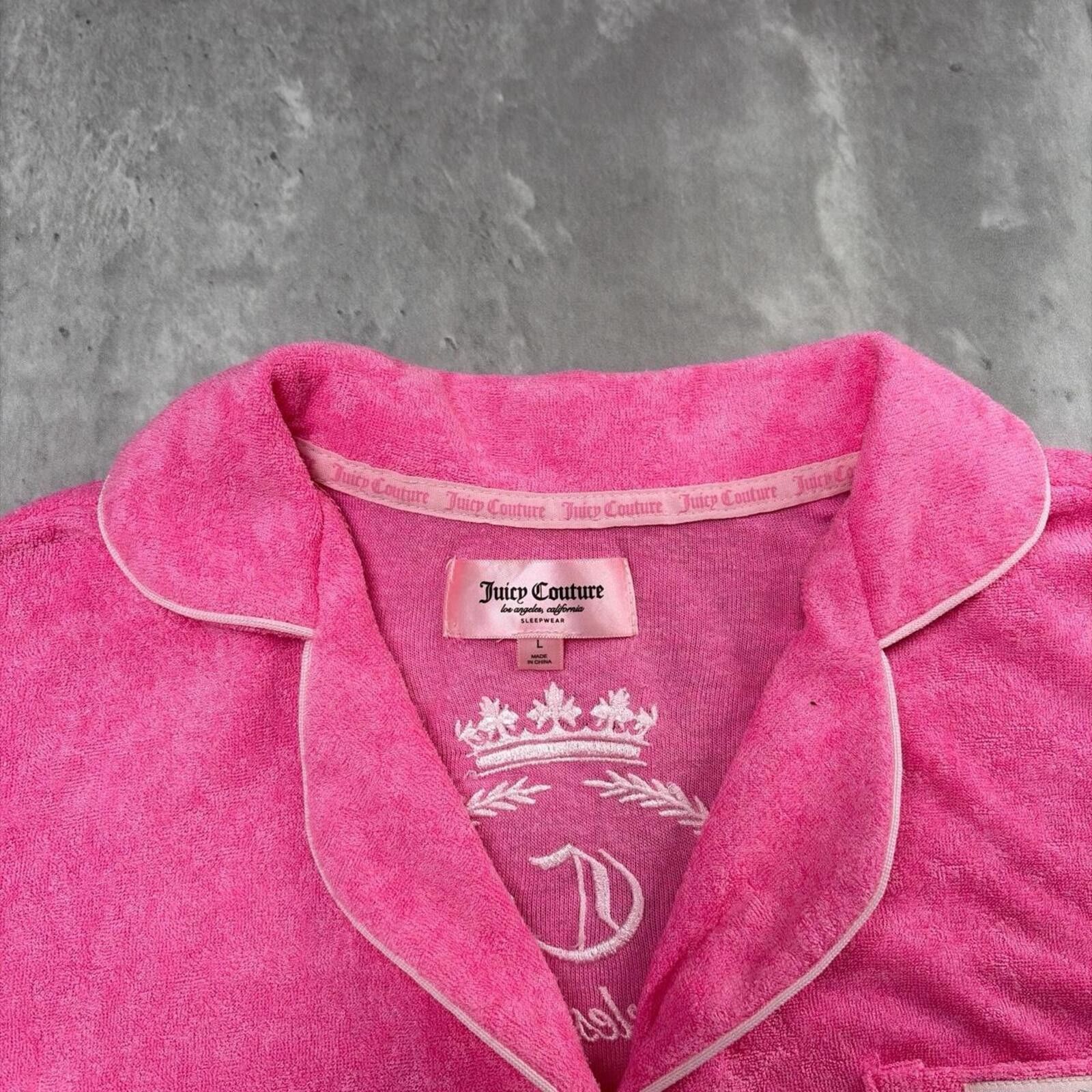 Juicy Couture Jeans Y2K Pink Juicy Couture Grunge Velvet Sleepwear Top Size ONE SIZE - 7 Thumbnail