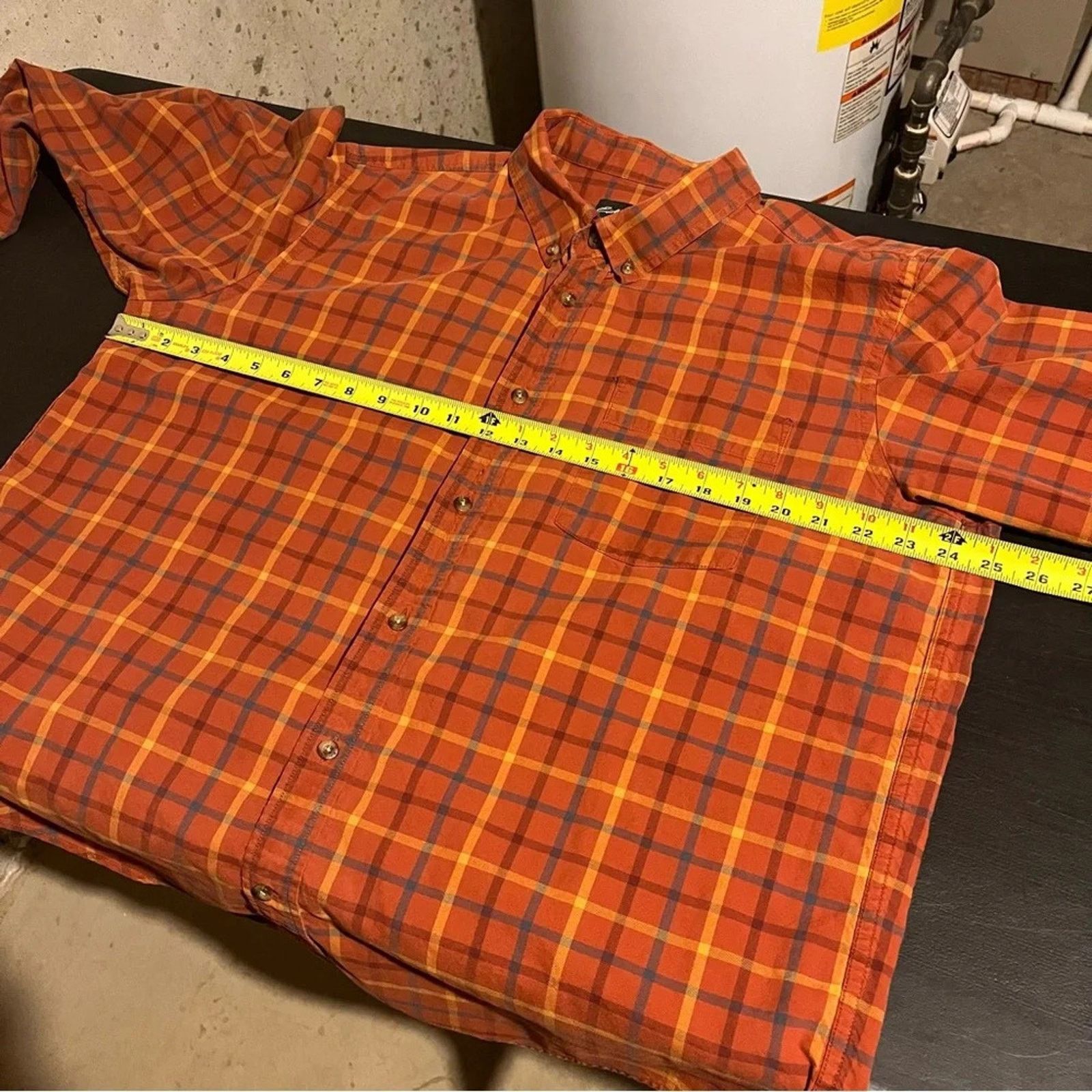 Eddie Bauer Eddie Bauer Shirt XL Orange Plaid Long Sleeve Button Up Size US XL / EU 56 / 4 - 7 Thumbnail