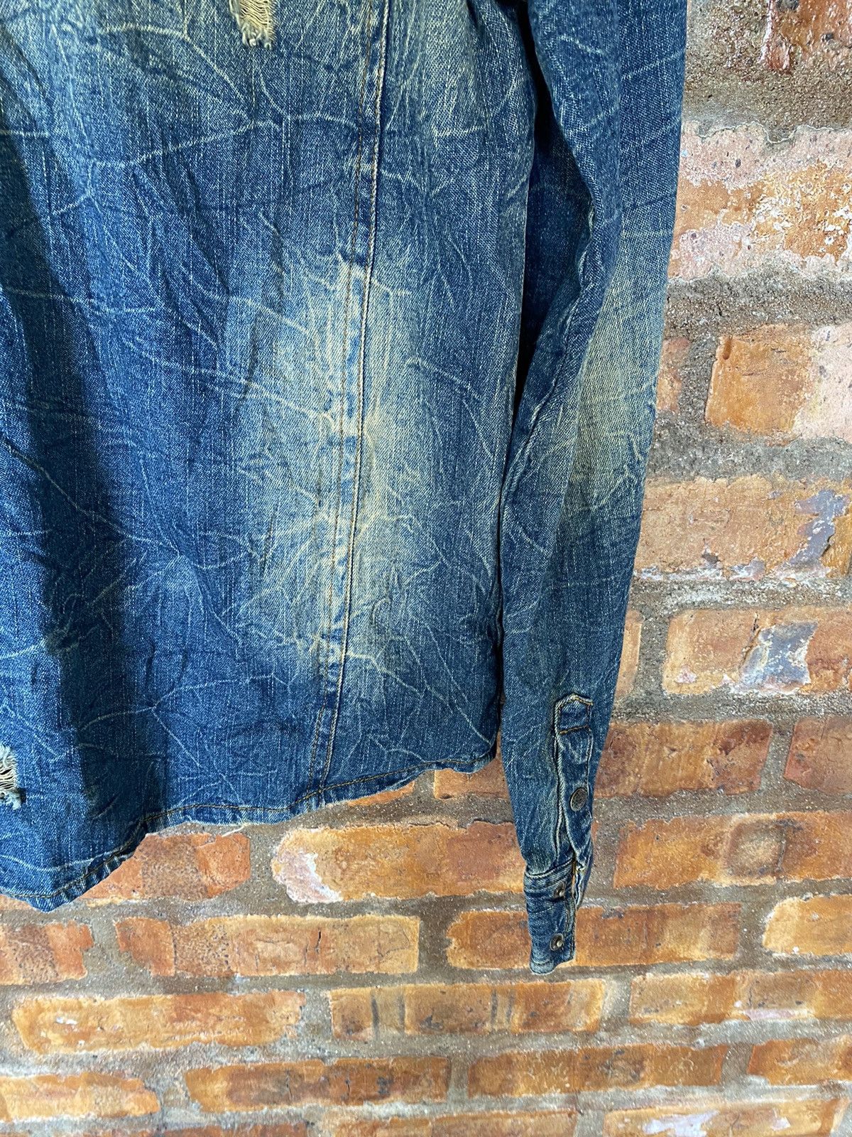 In The Attic Distressed mud wash zipper hoodie Punk button up Size US M / EU 48-50 / 2 - 19 Thumbnail