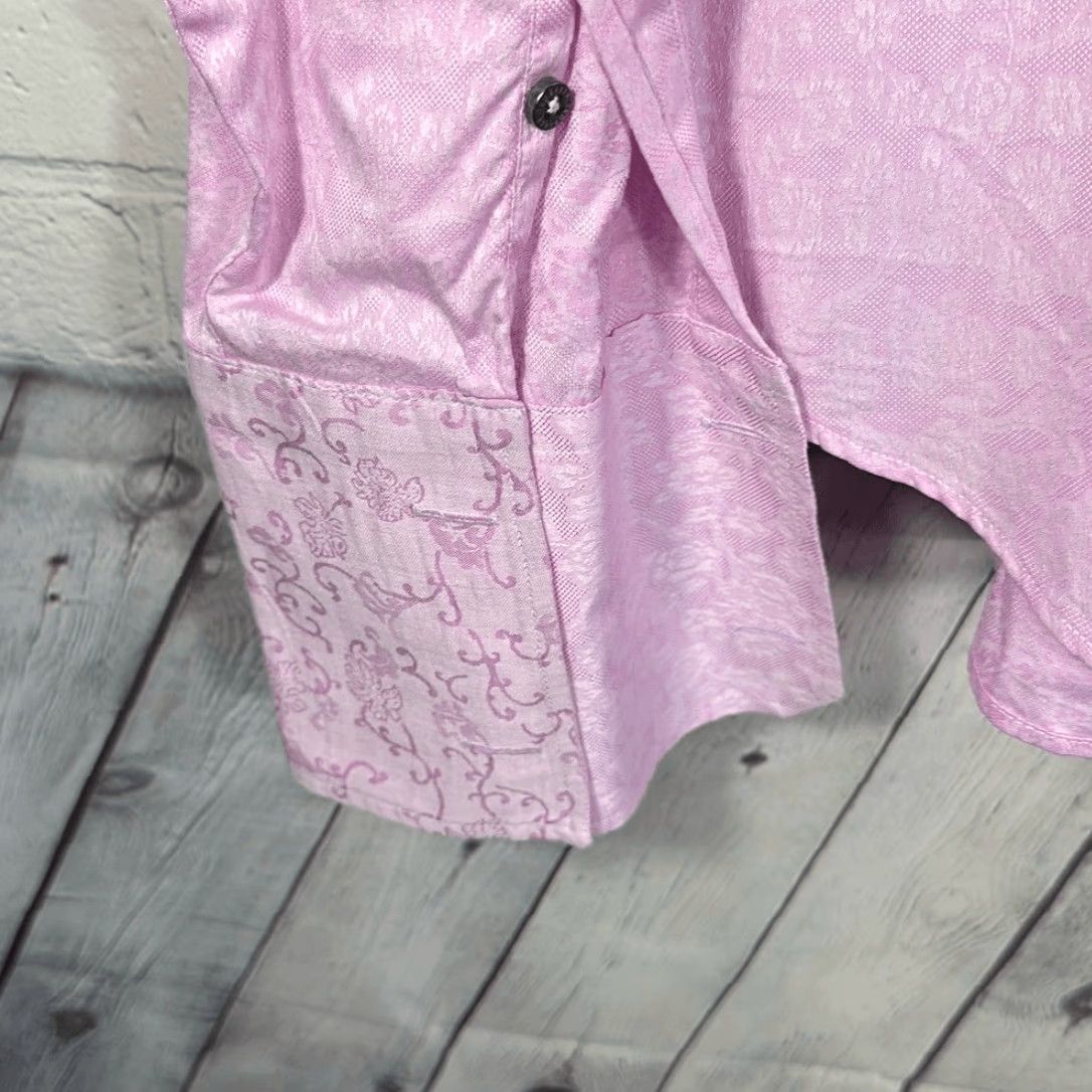 Ted Baker Ted Baker Dress Shirt Men 17.5 Pink Floral Cuff Link Shirt - Regular Size 17.5 Pink Floral Ted Baker Fashion Dress Shirt Mens Size 48R - 3 Thumbnail