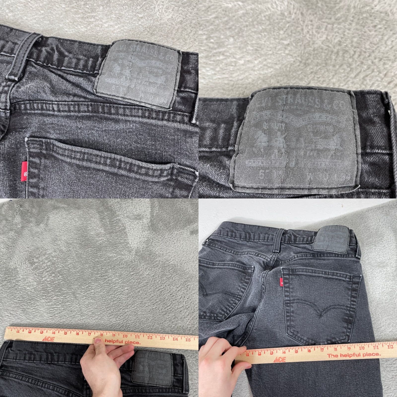 Levi's Levis Jeans Mens 30x34 Black Faded Denim Straight Leg 550 Relaxed Fit 5-Pocket Capri? Size US 30 / EU 46 - 8 Thumbnail