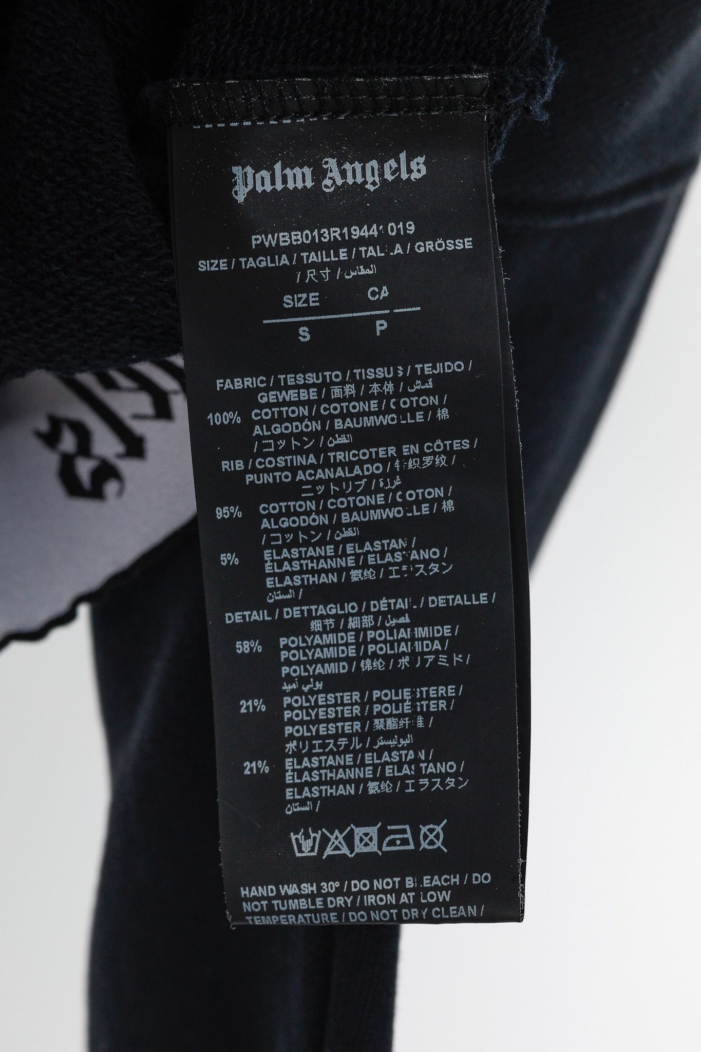 Palm Angels Palm Angels Summer 2019 Black Cropped Logo Print Hoodie Size S / US 4 / IT 40 - 10 Thumbnail