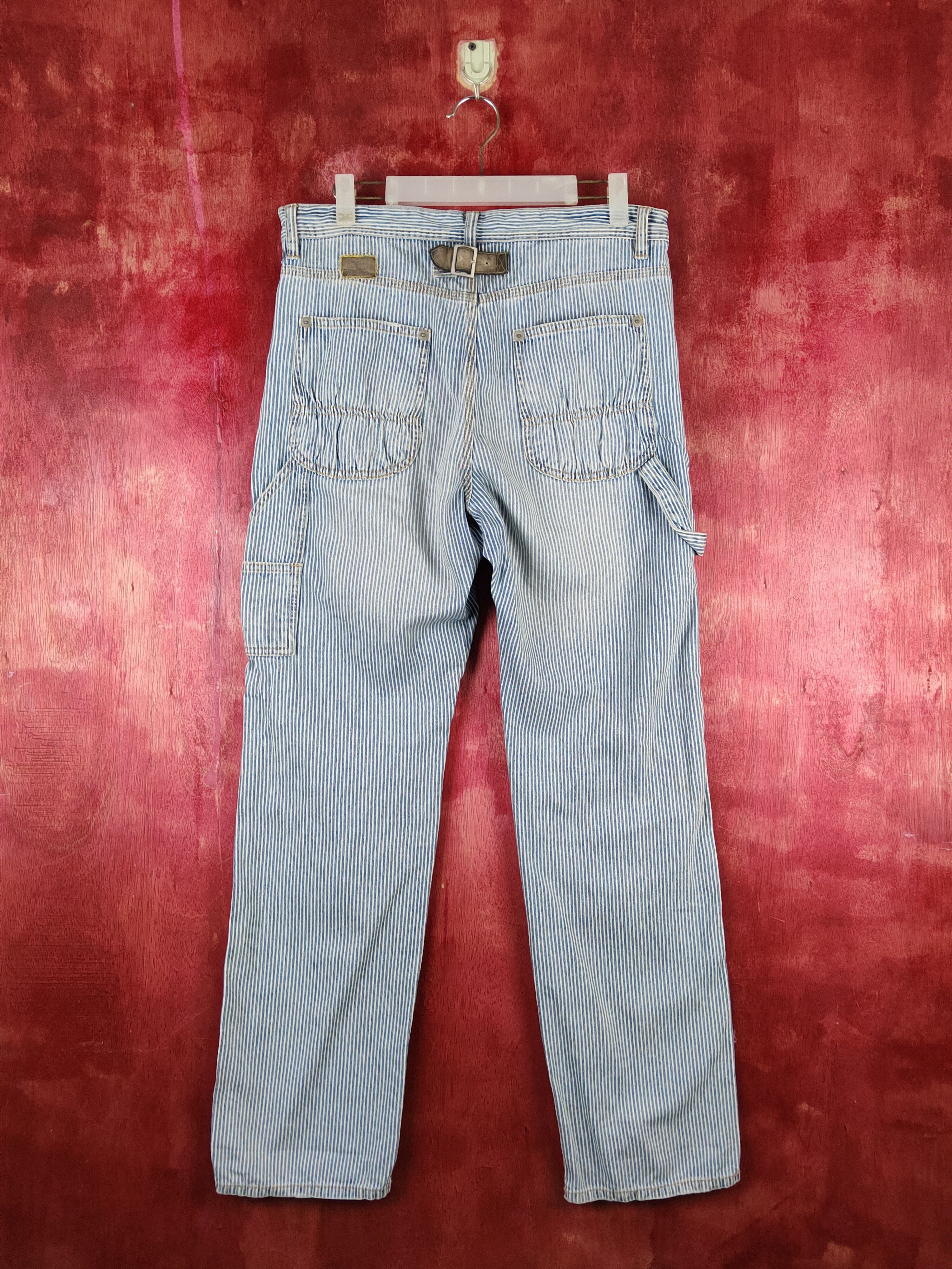 Japanese Brand As know as stripe Blue Faded Distressed Ripped Jeans #S2223 Size US 31 - 7 Thumbnail