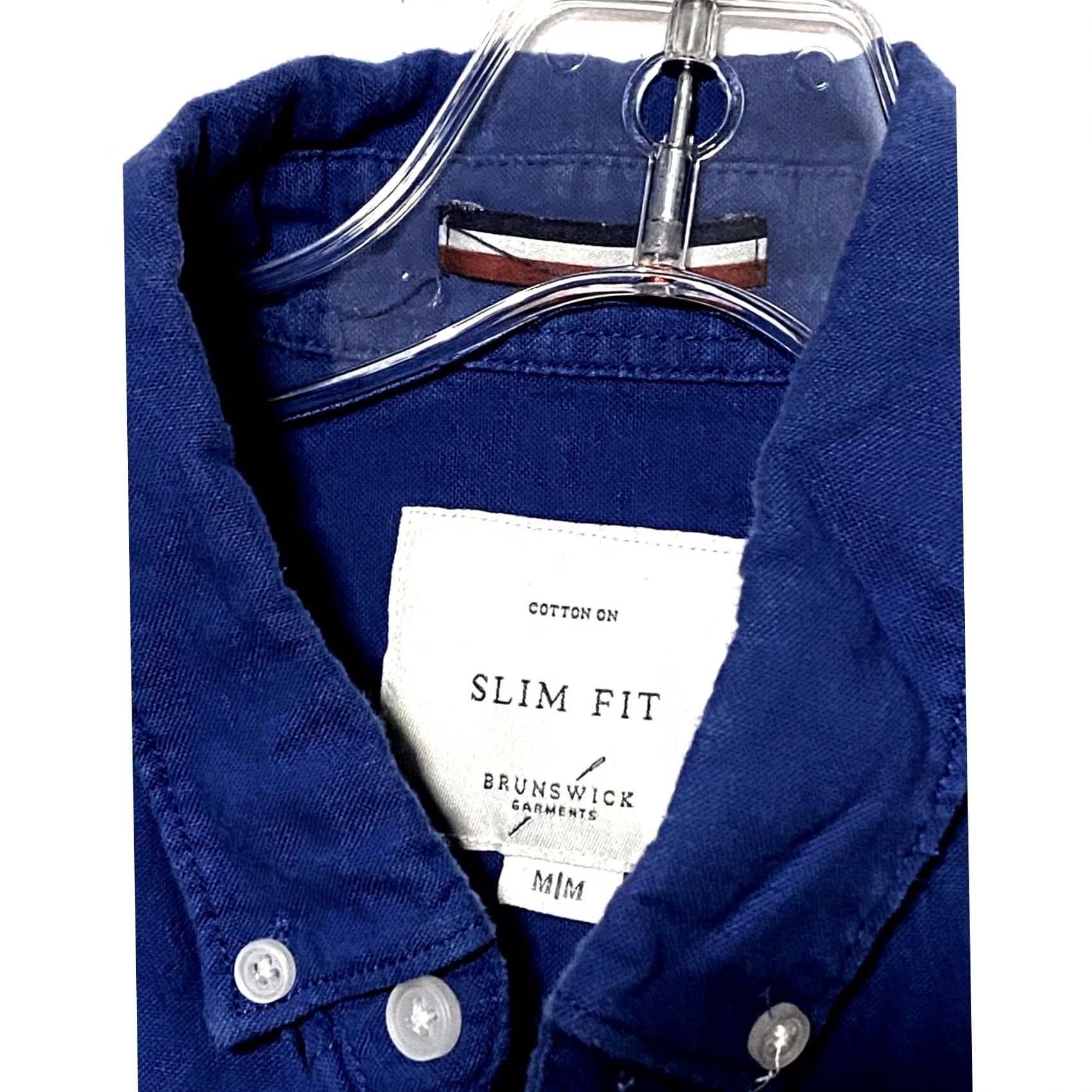 Cotton On Cotton On Shirt Mens M Blue Brunswick Garments Slim Fit Button Preppy Classic Size US M / EU 48-50 / 2 - 4 Thumbnail