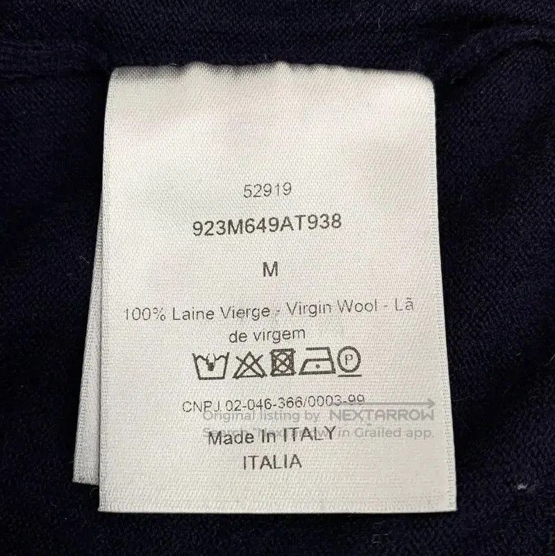 Dior Dior Men's Navy Wool Sweatshirt . Size US M / EU 48-50 / 2 - 7 Thumbnail