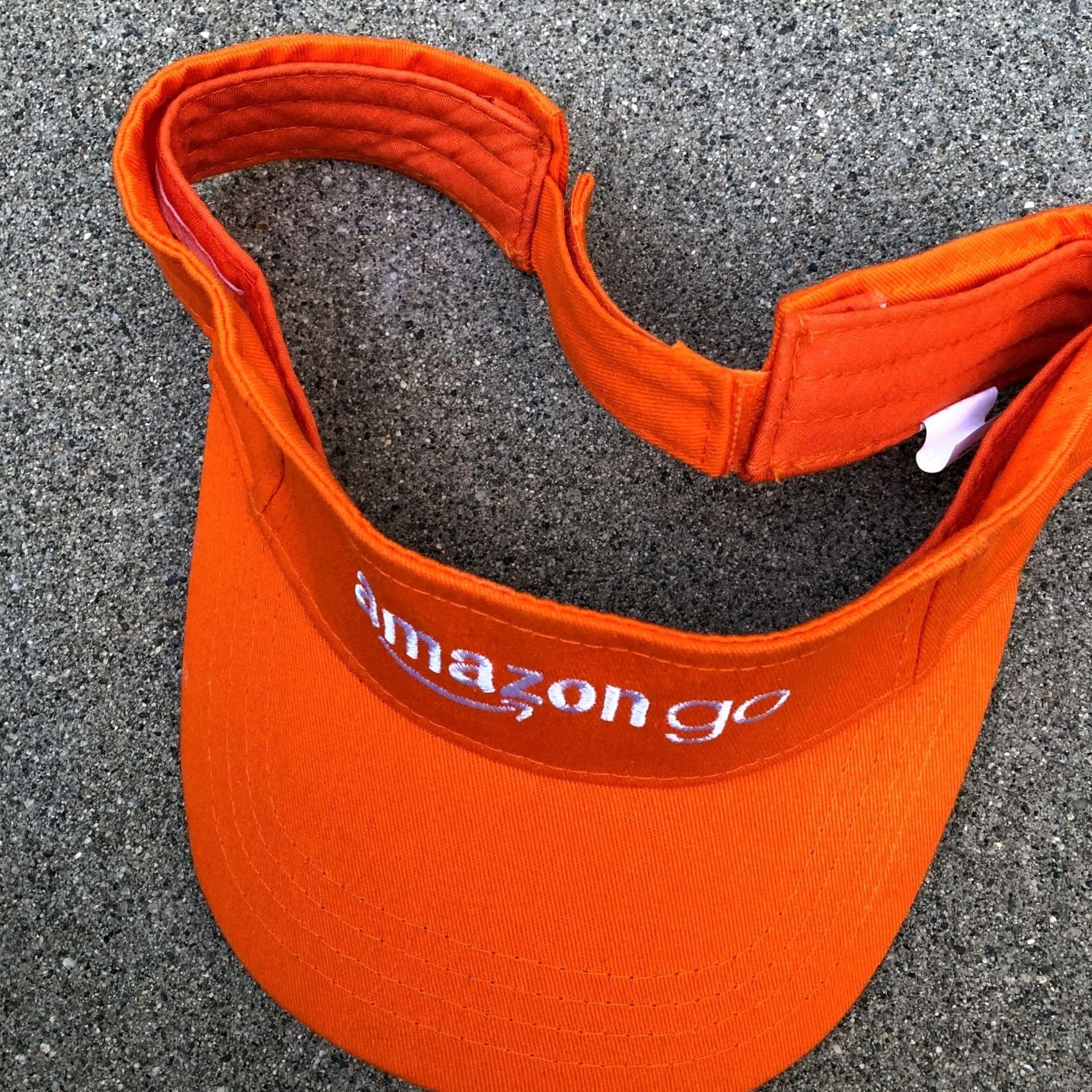 Vintage AMAZON GO Visor Hat Men's One Size Adjustable Cap Orange 100% Cotton Size ONE SIZE - 3 Thumbnail