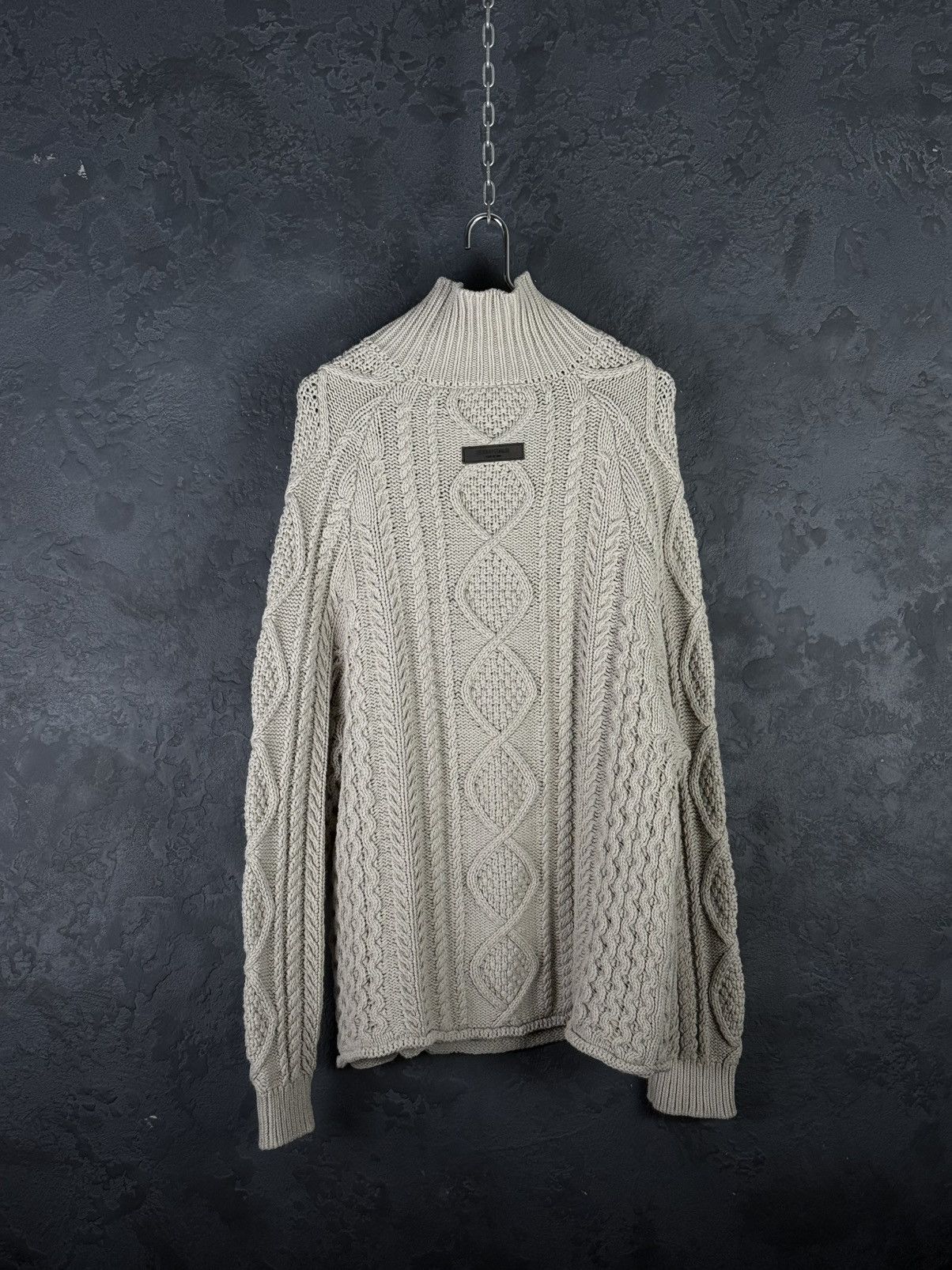 Fear of God FEAR OF GOD ESSENTIALS Oversized Cable Knit Cotton Sweater Size US S / EU 44-46 / 1 - 5 Thumbnail