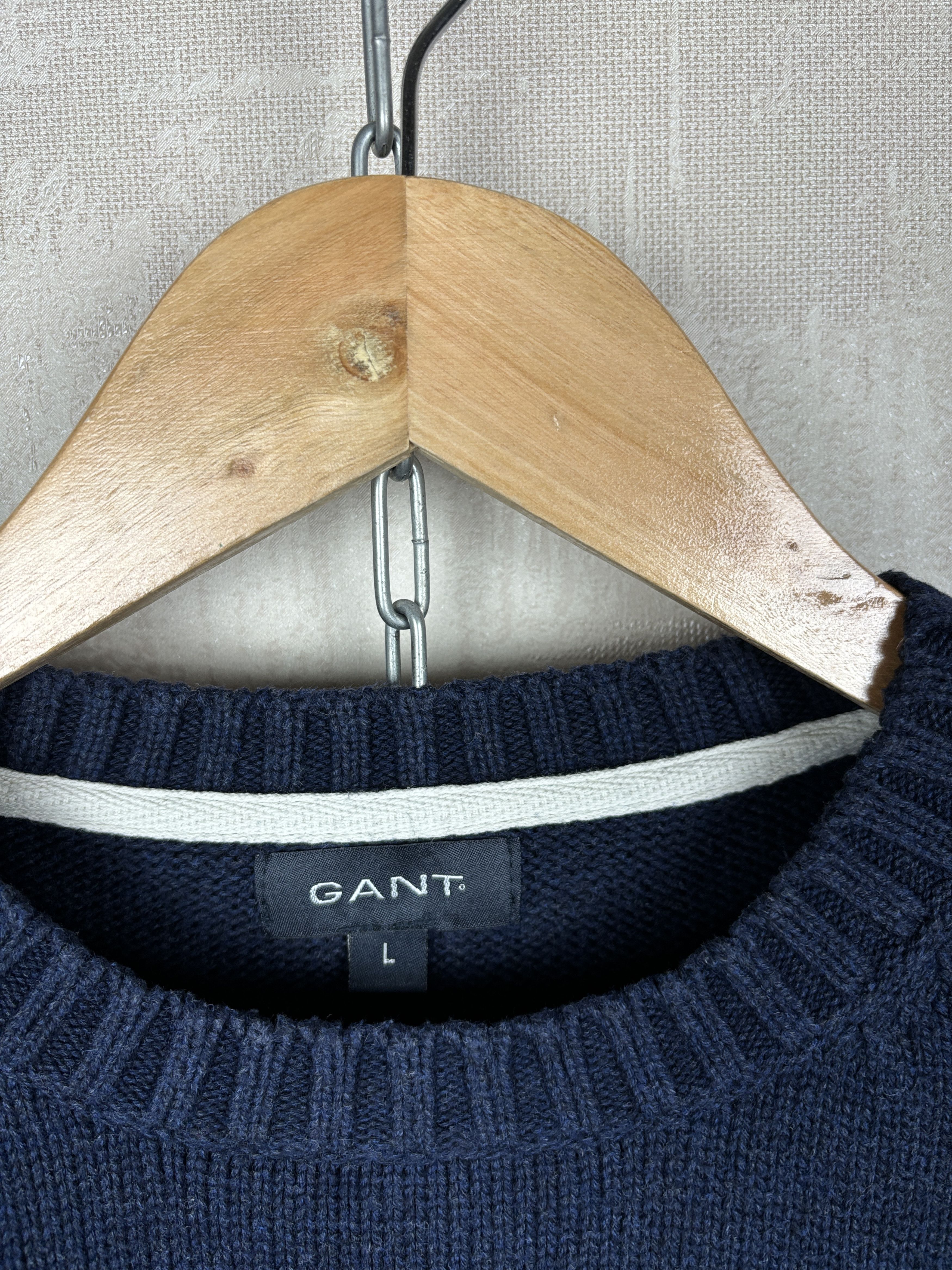 Gant × Vintage Gant Vintage Big Logo Knit Sweater Size US L / EU 52-54 / 3 - 5 Thumbnail