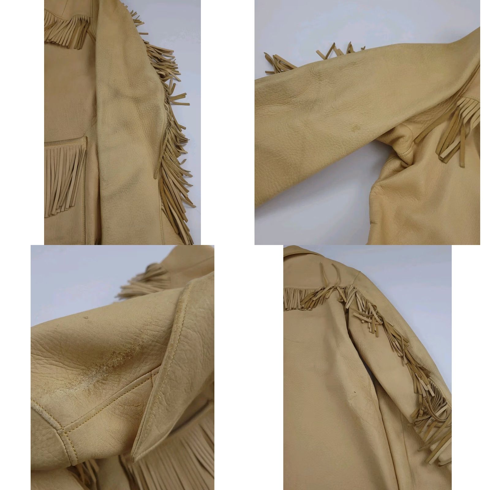 Skin Vintage 50s 60s Deer Skin Leather Fringe Jacket - Unique Western Ladies Size M / US 6-8 / IT 42-44 - 8 Thumbnail
