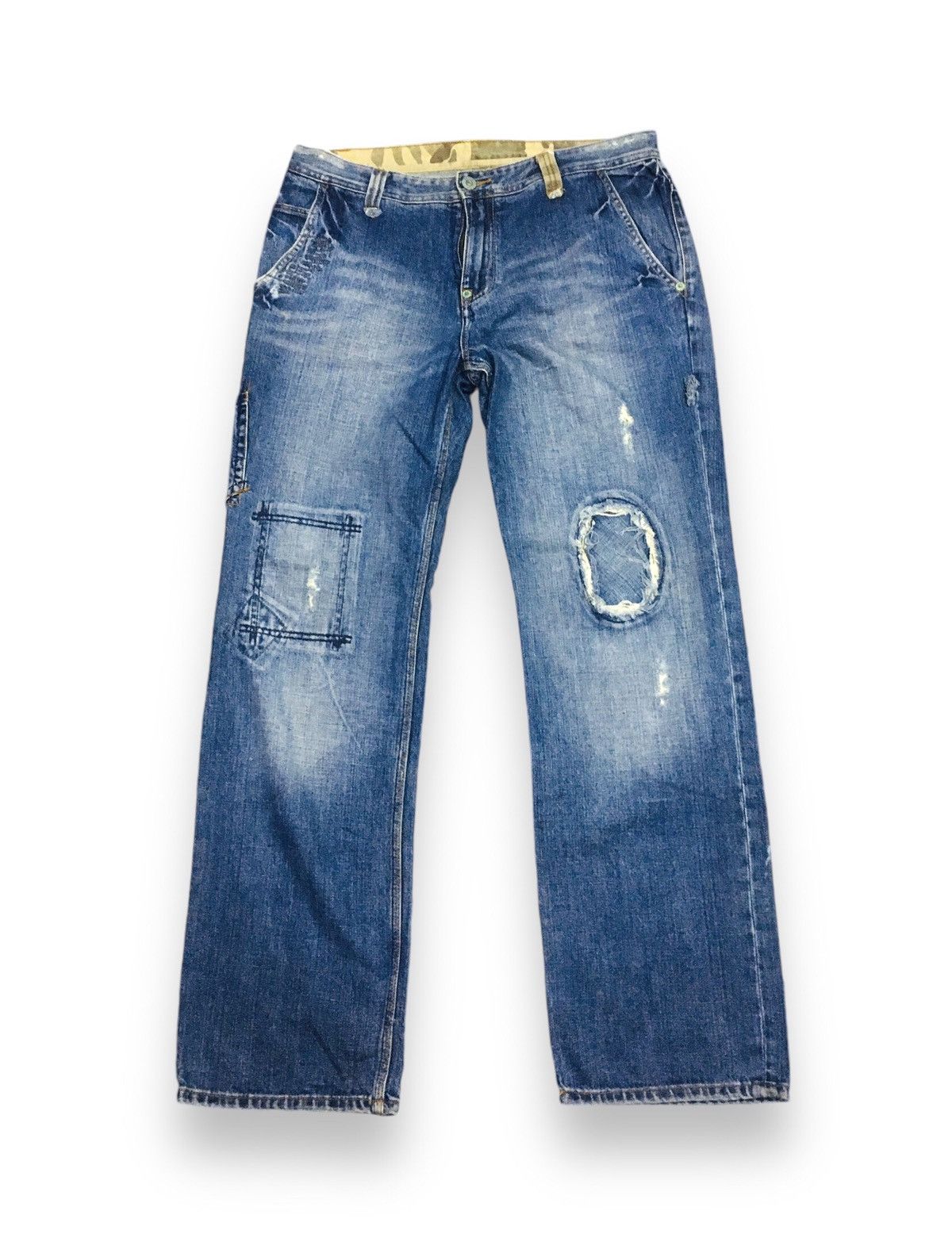 Jean × The Unbranded Brand Unbranded Nice Design Jeans (18) Size US 34 / EU 50 - 1 Thumbnail