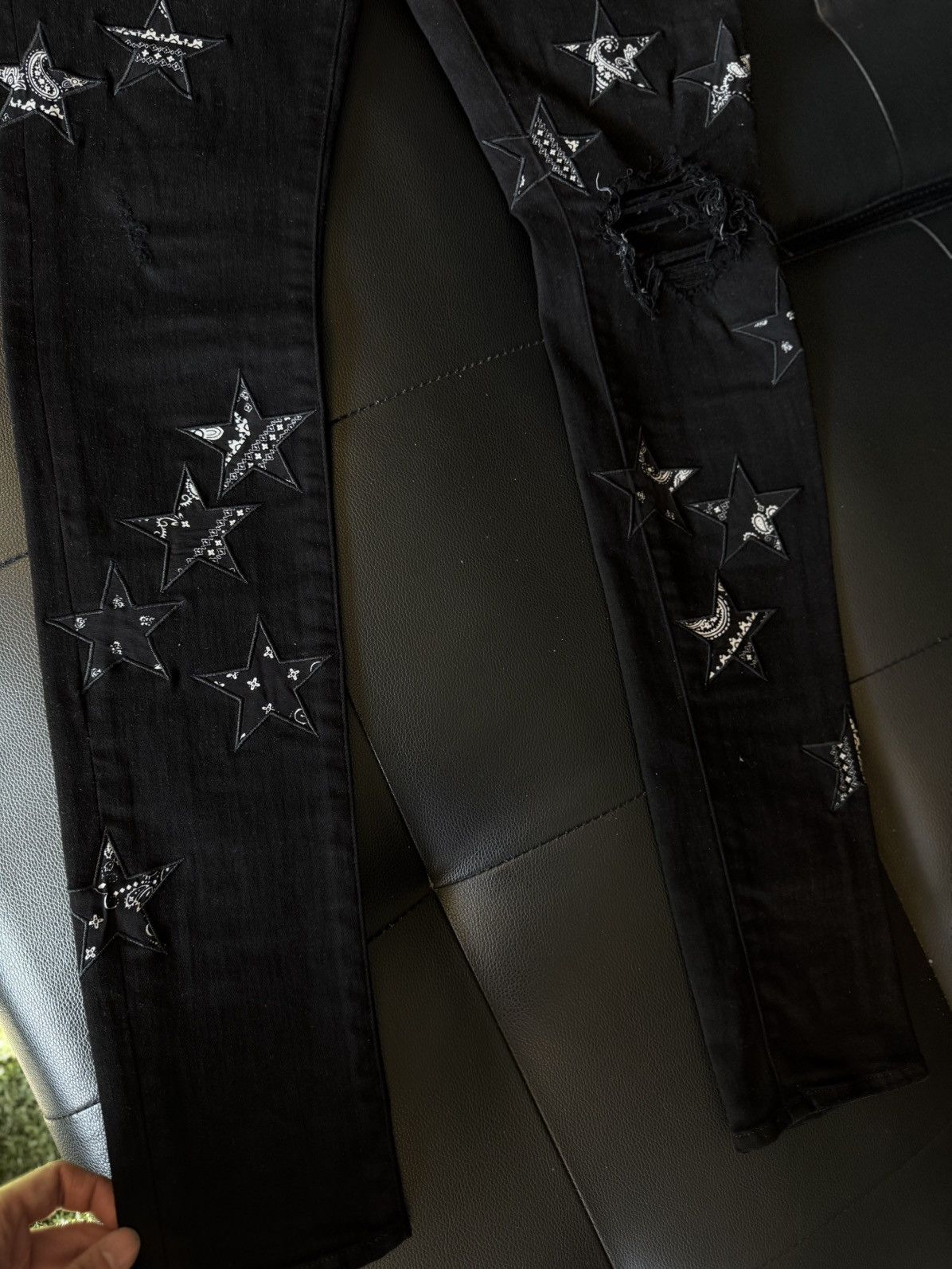 Amiri Amiri Black STAR Jeans Black Patch Size 30 Flawless 🧼 Size US 30 / EU 46 - 2 Thumbnail