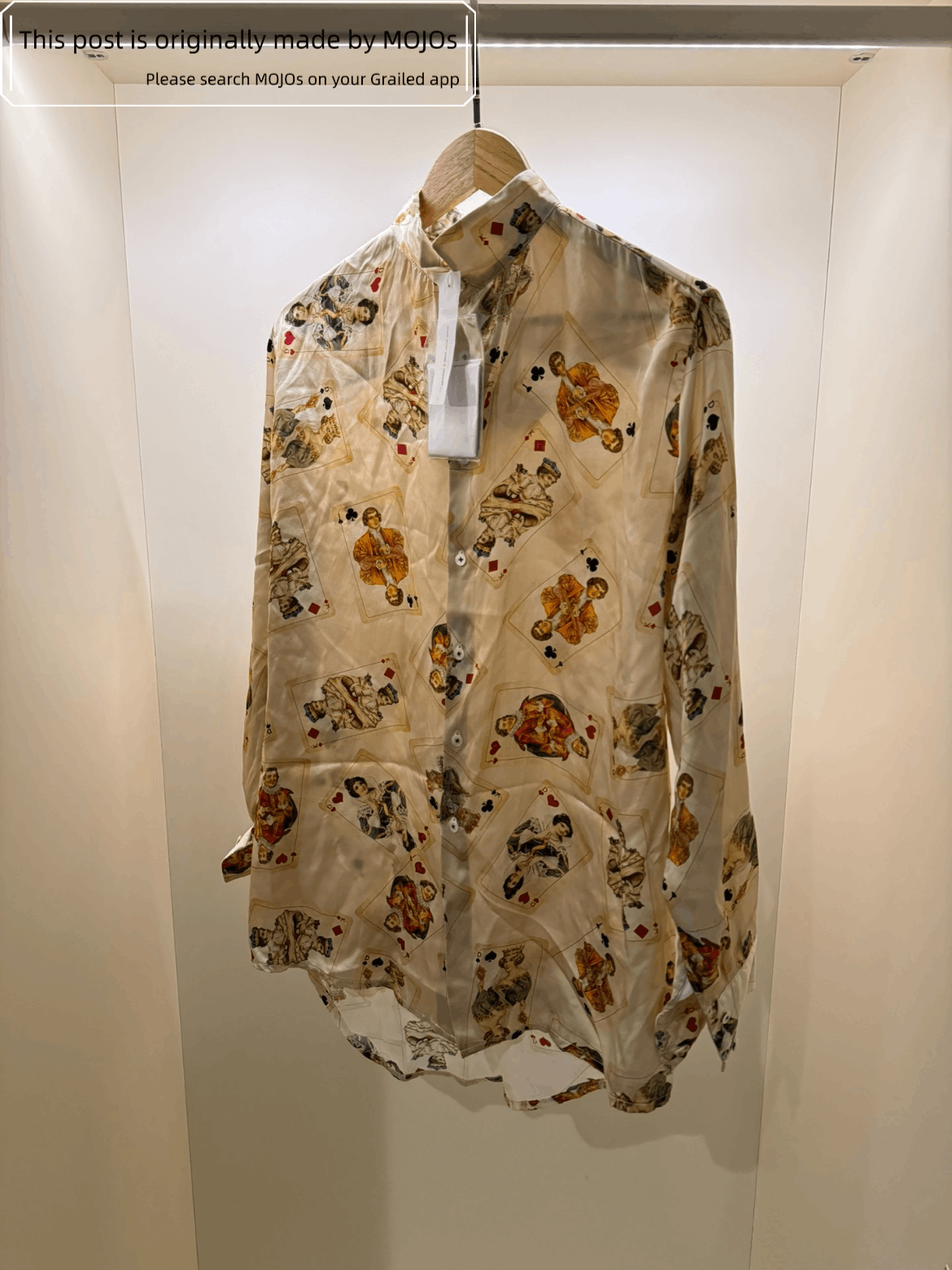 Geoffrey b small トランプシルクシャツ