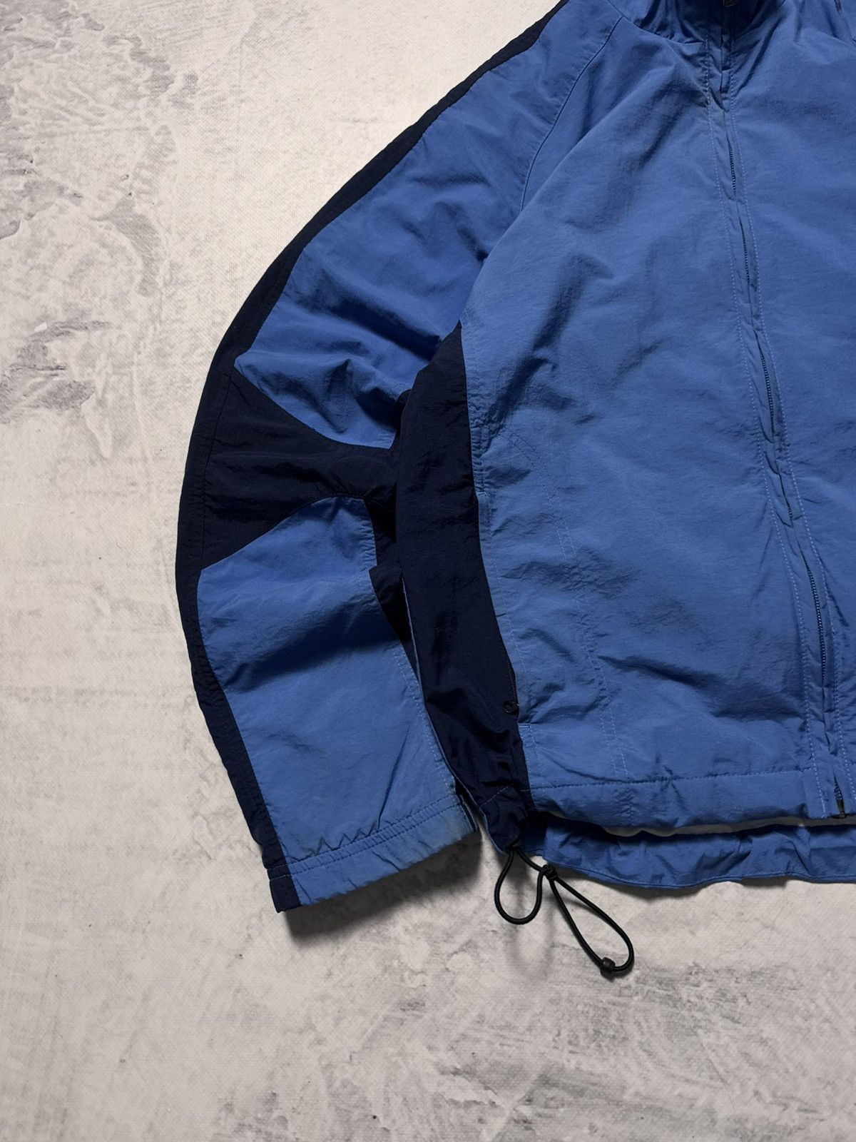 Nike × Vintage 00s Nike Vintage Mini Swoosh Oversize Drill Track Jacket Y2K Size US S / EU 44-46 / 1 - 3 Thumbnail