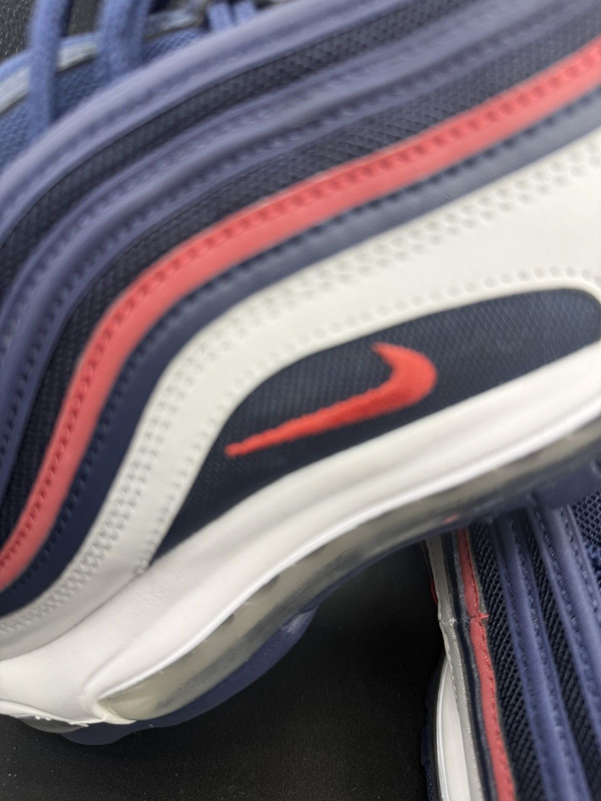 Nike NIKE AIR MAX 97 MIDNIGHT NAVY/TRACK RED Size US 10 / EU 43 - 5 Thumbnail