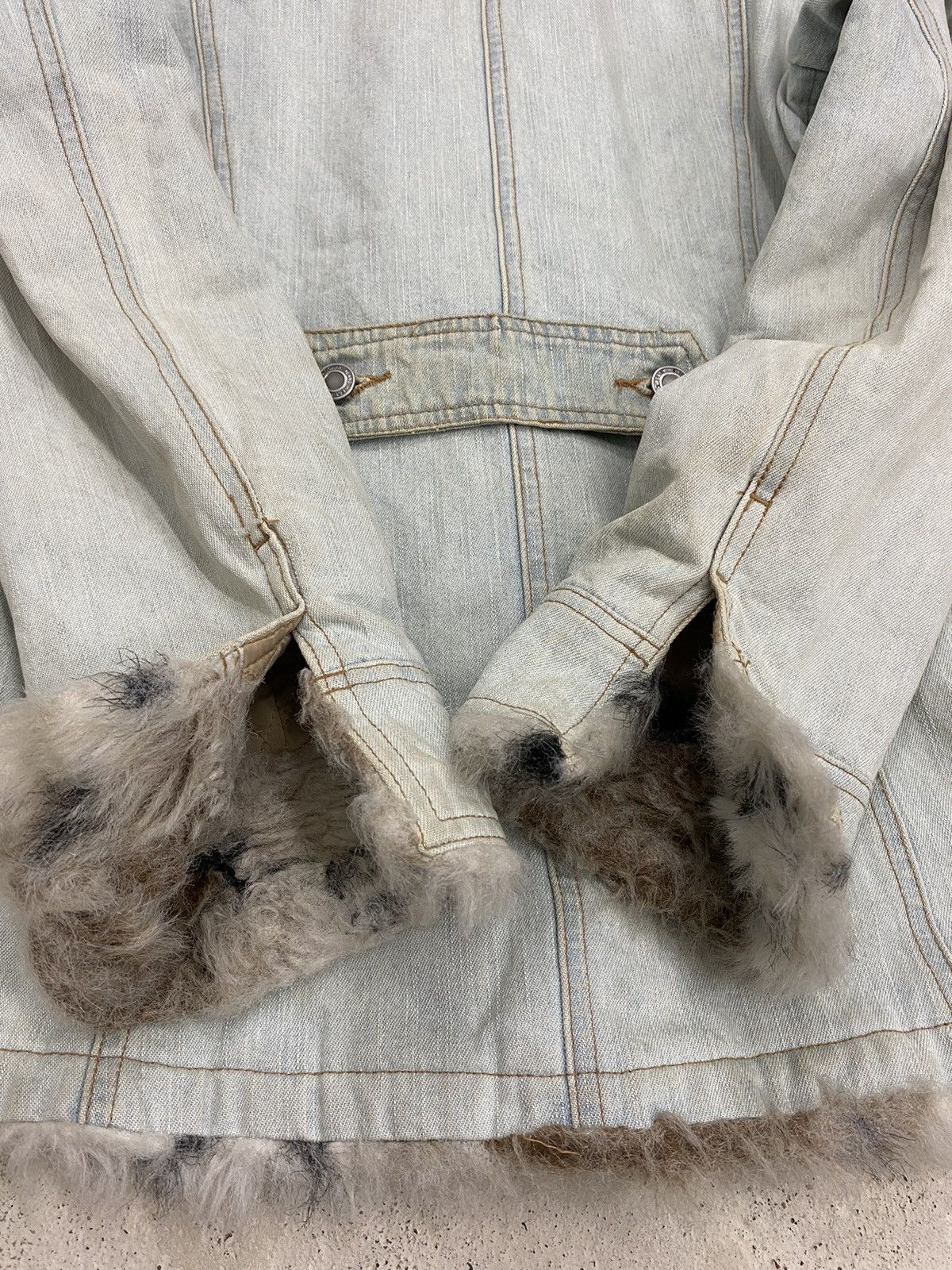 GOSTAR DE FUGA Parka Japan Jacket Jean Fur Winter Dirty Light Blue Jean Size US S / EU 44-46 / 1 - 14 Thumbnail