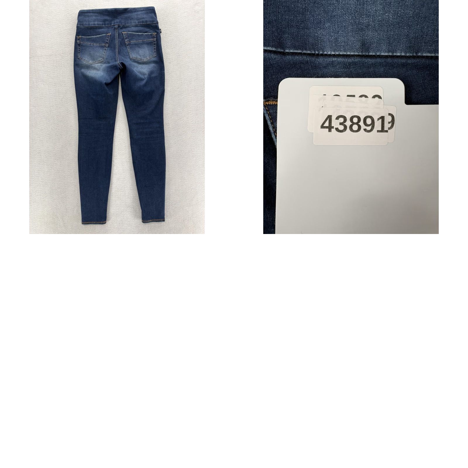 Vintage Rock & Republic Jeans Womens 4 Dark Wash Fever Pull On Skinny Ankle Denim Grunge Size 27" / US 4 / IT 40 - 9 Thumbnail