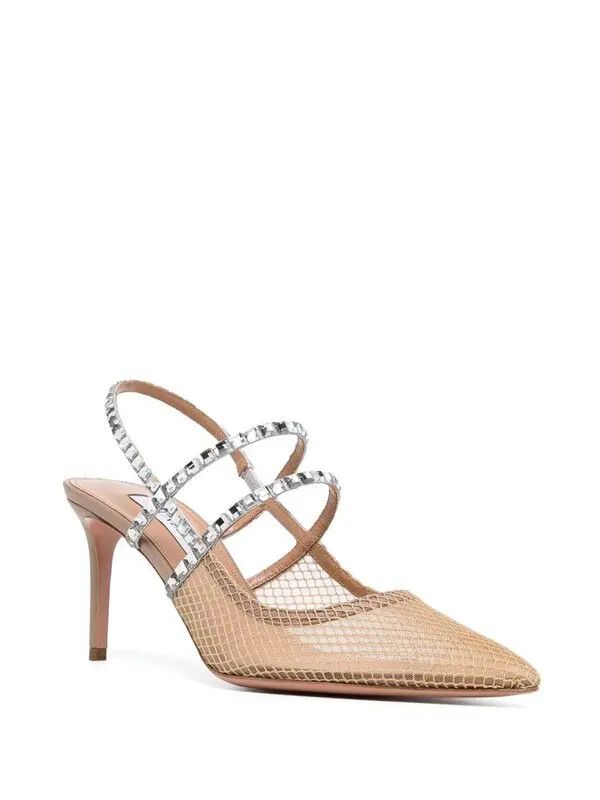 Aquazzura o1y0625 Pumps in Beige/Silver Size US 5 / IT 35 - 2 Thumbnail